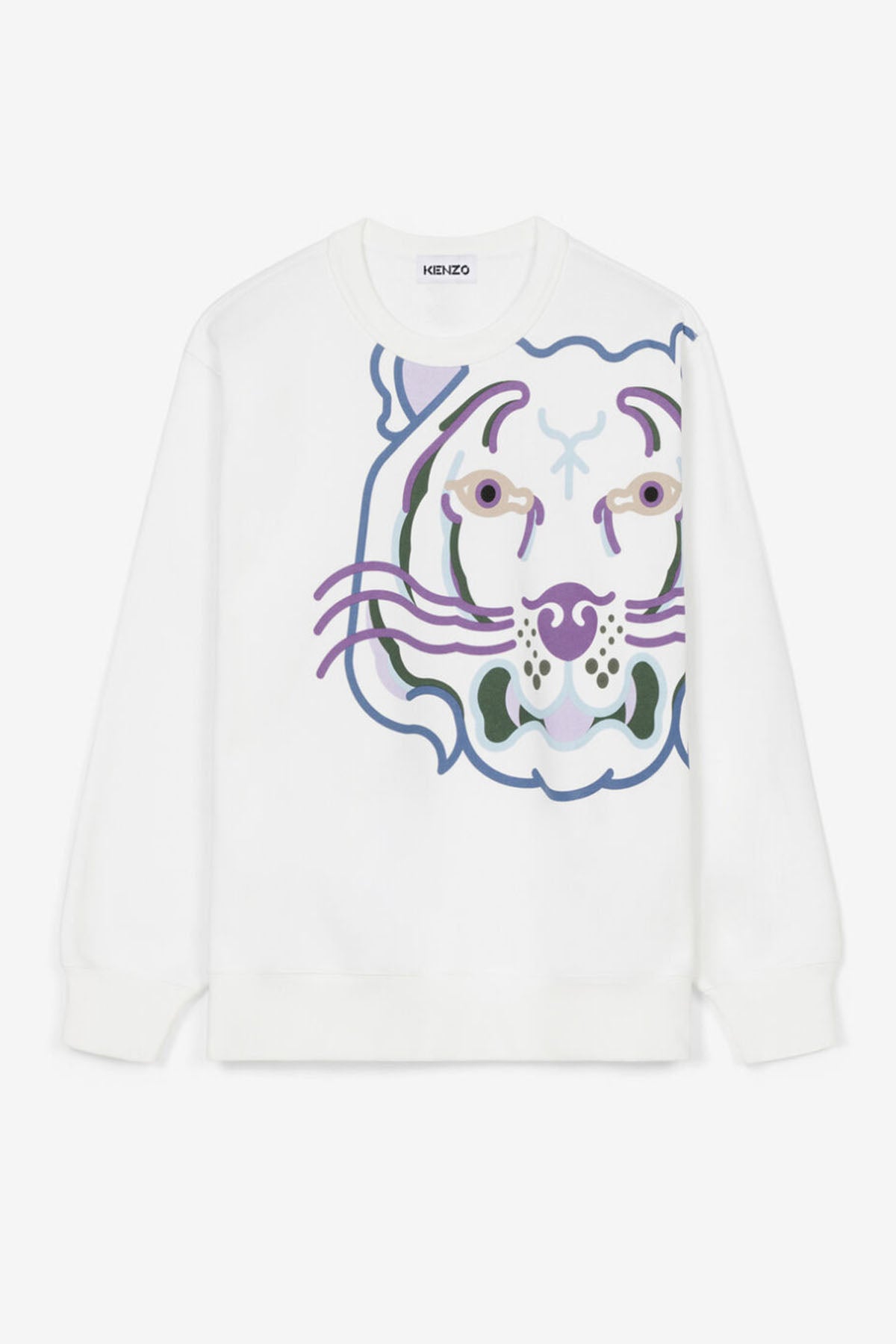 Kenzo K-Tiger Kaplan Logolu Yuvarlak Yaka Sweatshirt-Libas Trendy Fashion Store