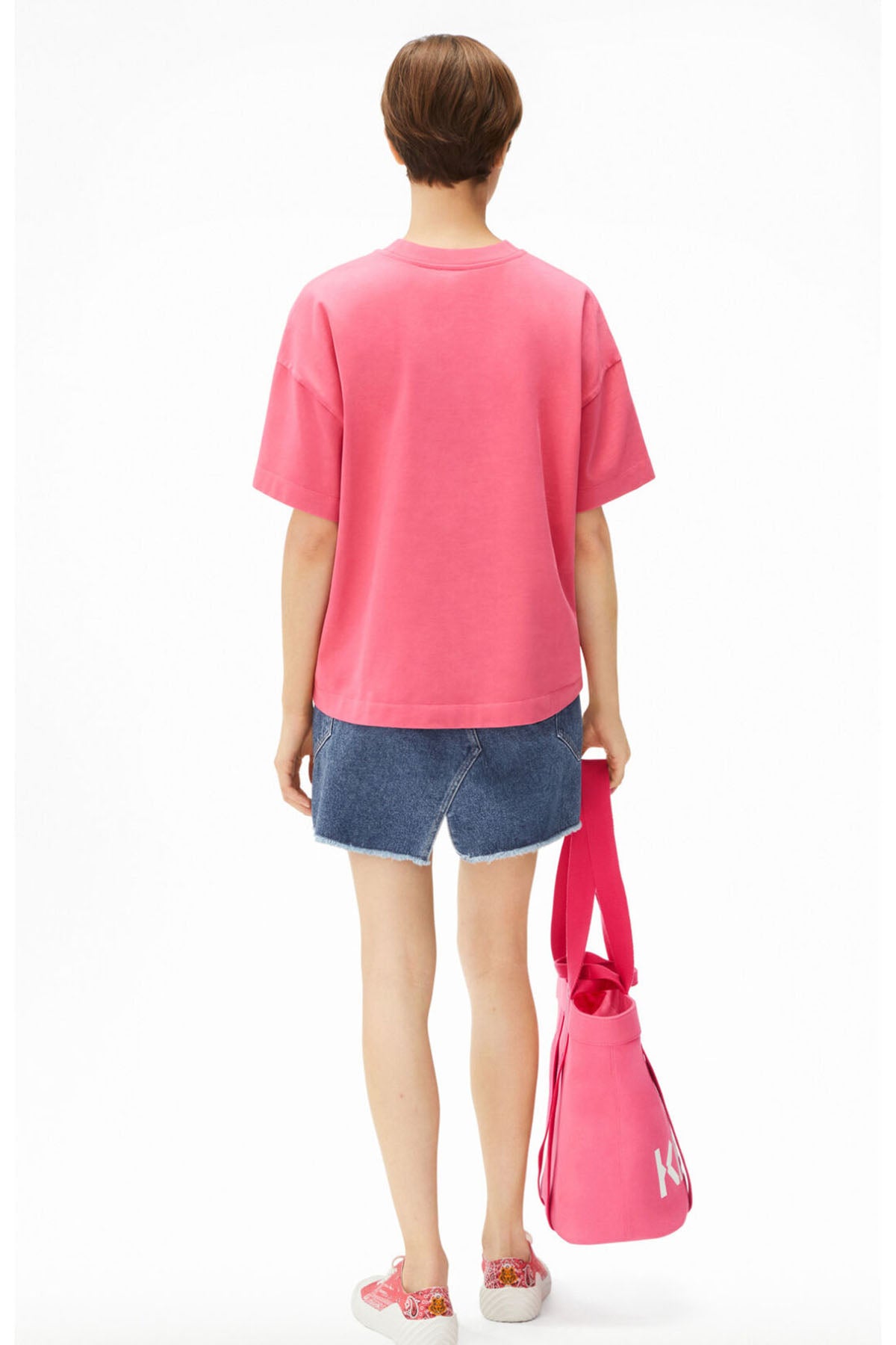 Kenzo Şal Desenli Loose Fit T-shirt-Libas Trendy Fashion Store