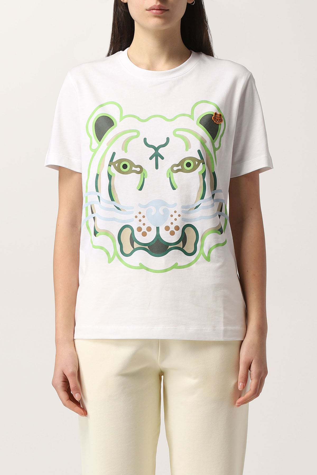Kenzo K-Tiger Kaplan Logolu Geniş Kesim T-shirt-Libas Trendy Fashion Store