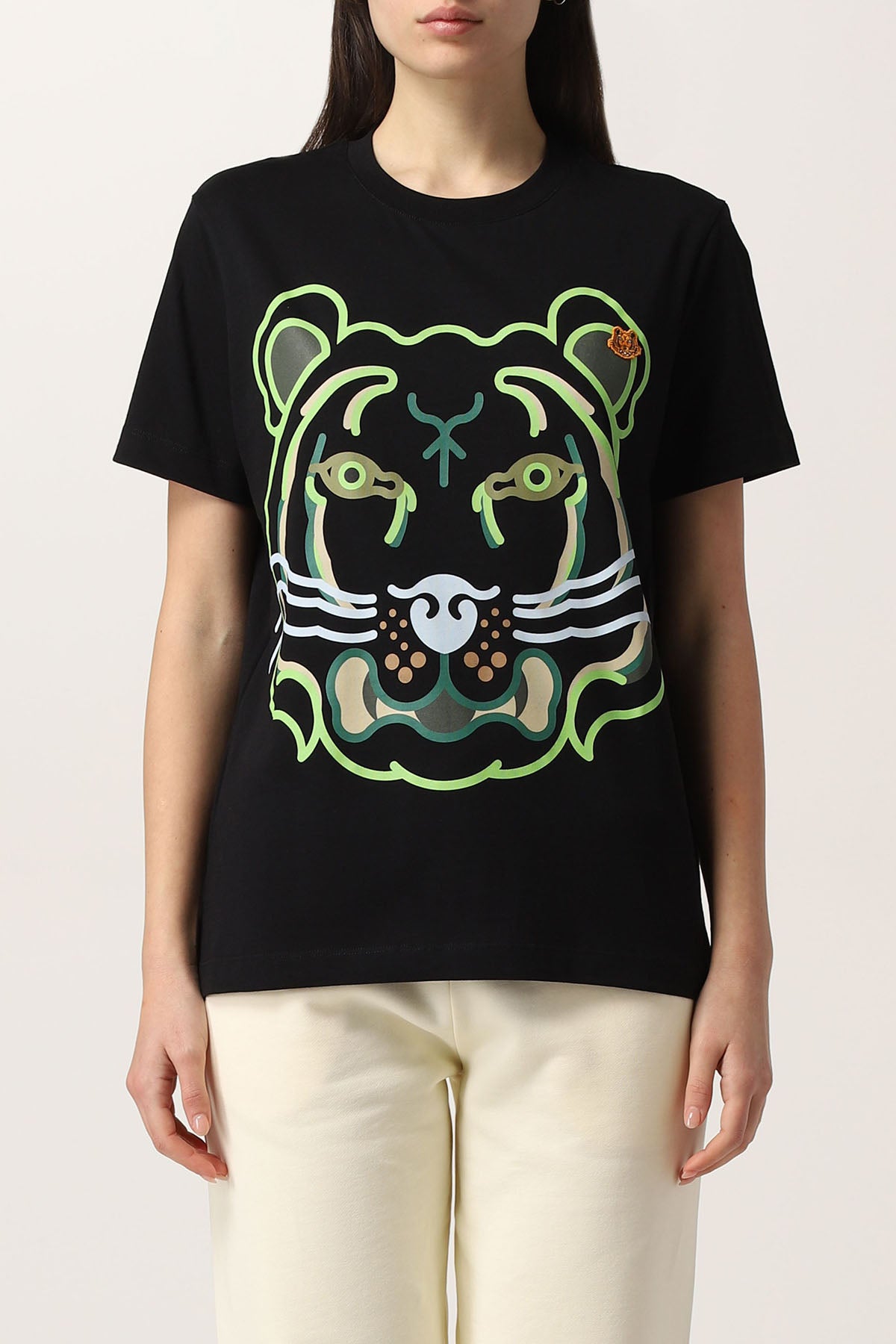 Kenzo K-Tiger Kaplan Logolu Geniş Kesim T-shirt-Libas Trendy Fashion Store