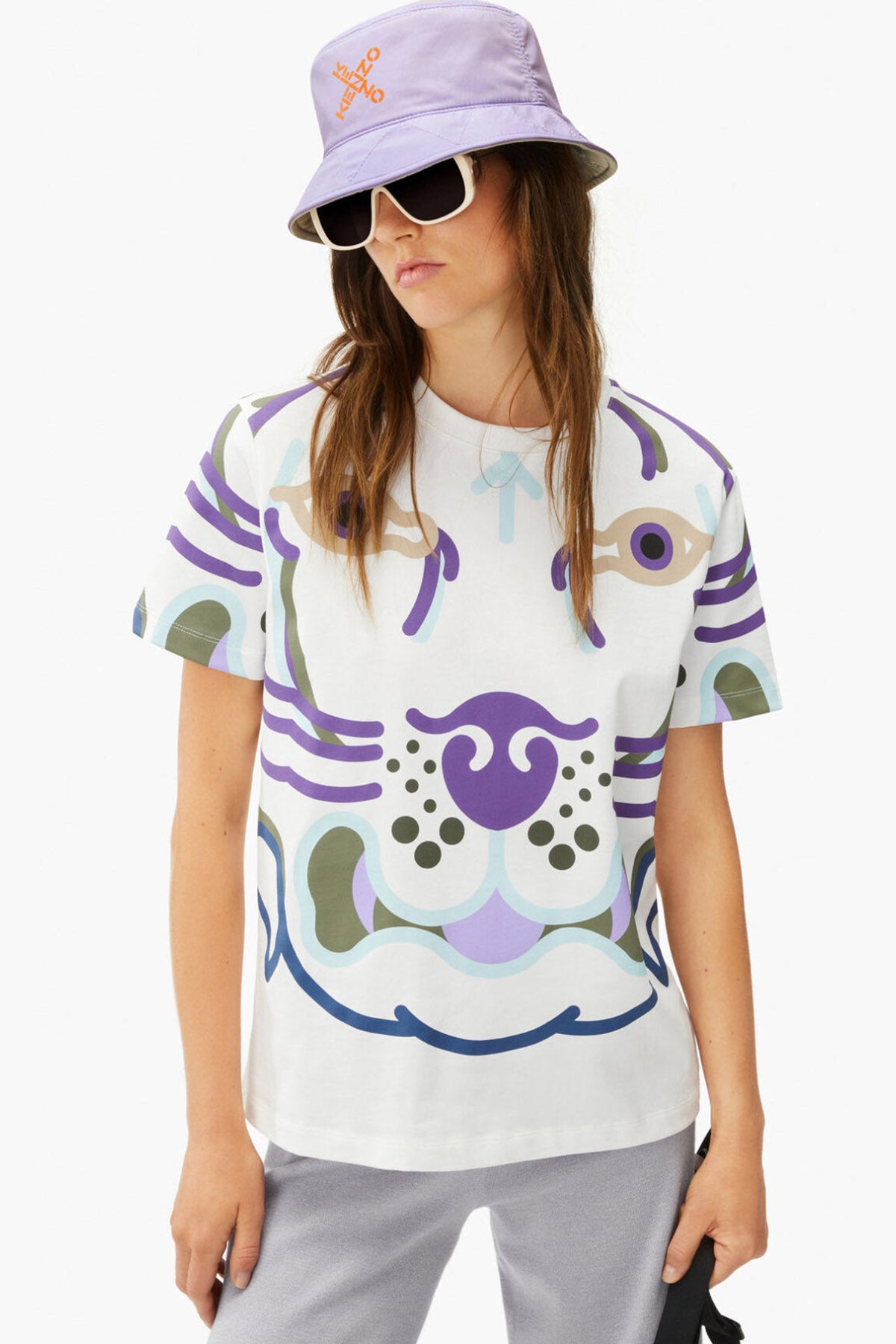 Kenzo K-Tiger Kaplan Logolu Loose Fit T-shirt-Libas Trendy Fashion Store