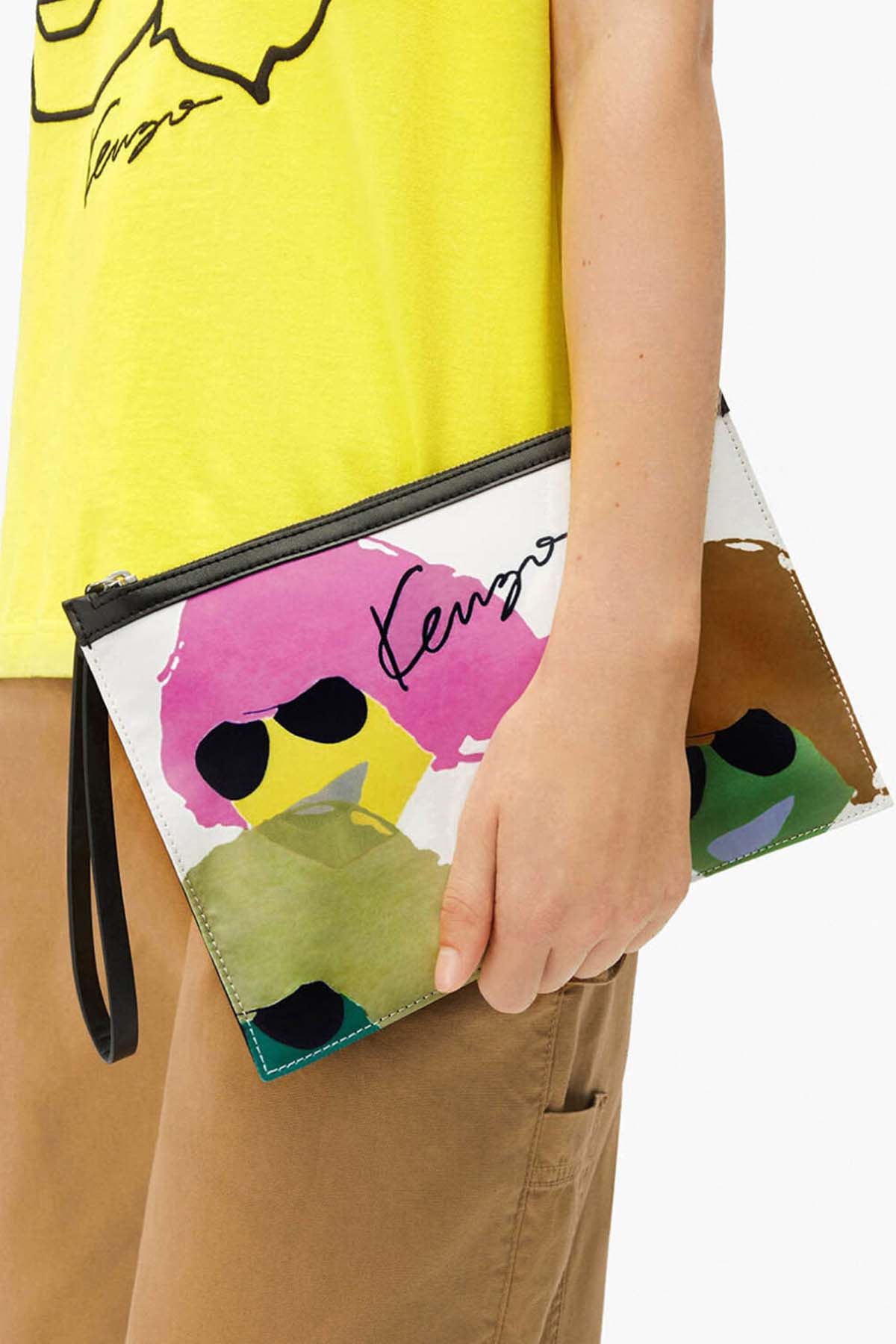 Kenzo Takada Çizimli Clutch Çanta-Libas Trendy Fashion Store