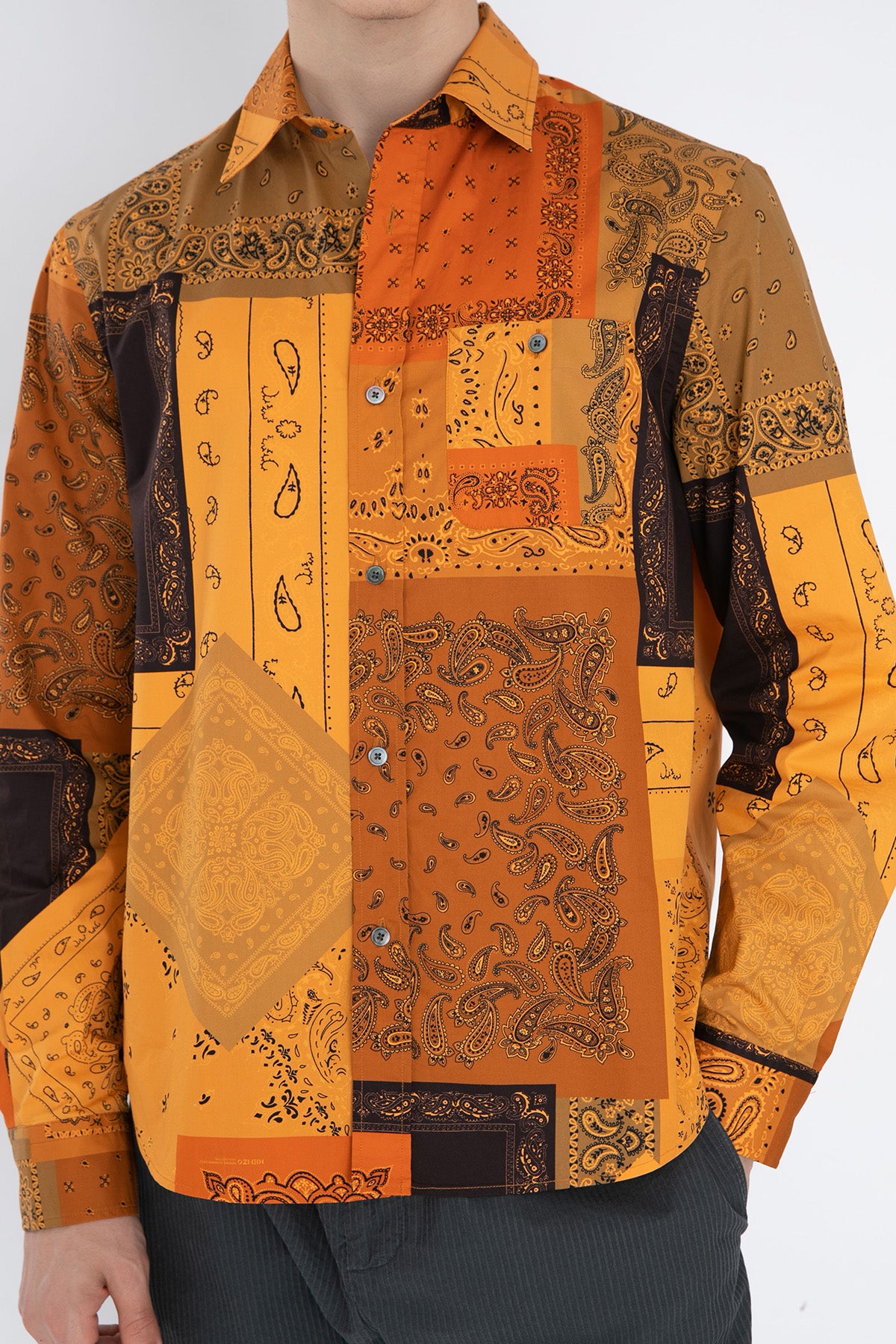 Kenzo Cep Detaylı Şal Desen Gömlek-Libas Trendy Fashion Store