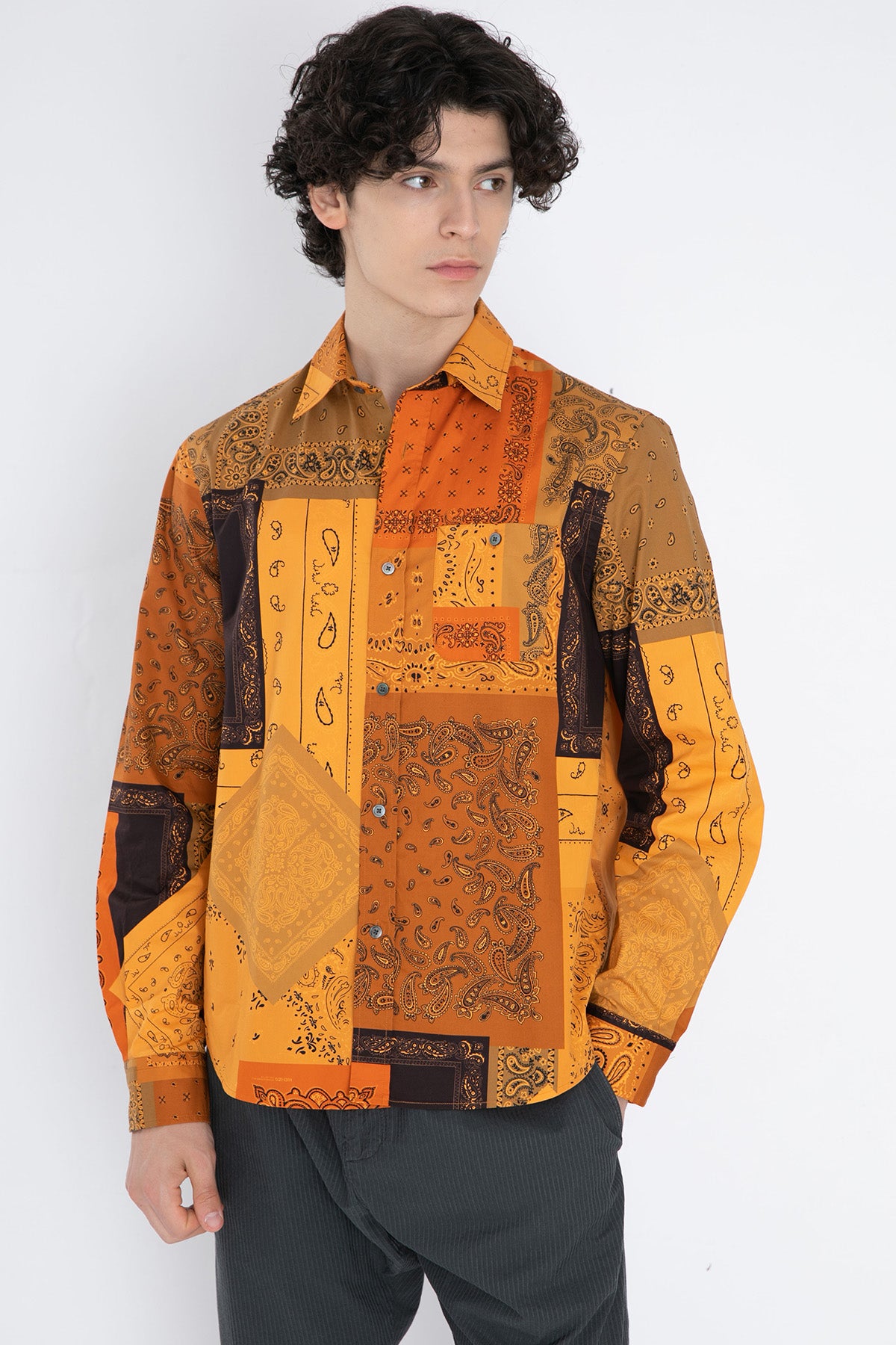 Kenzo Cep Detaylı Şal Desen Gömlek-Libas Trendy Fashion Store