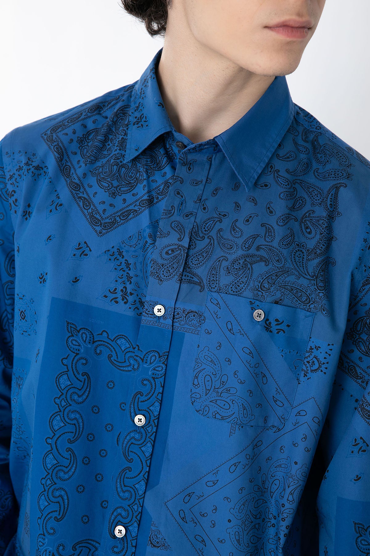 Kenzo Cep Detaylı Şal Desen Gömlek-Libas Trendy Fashion Store