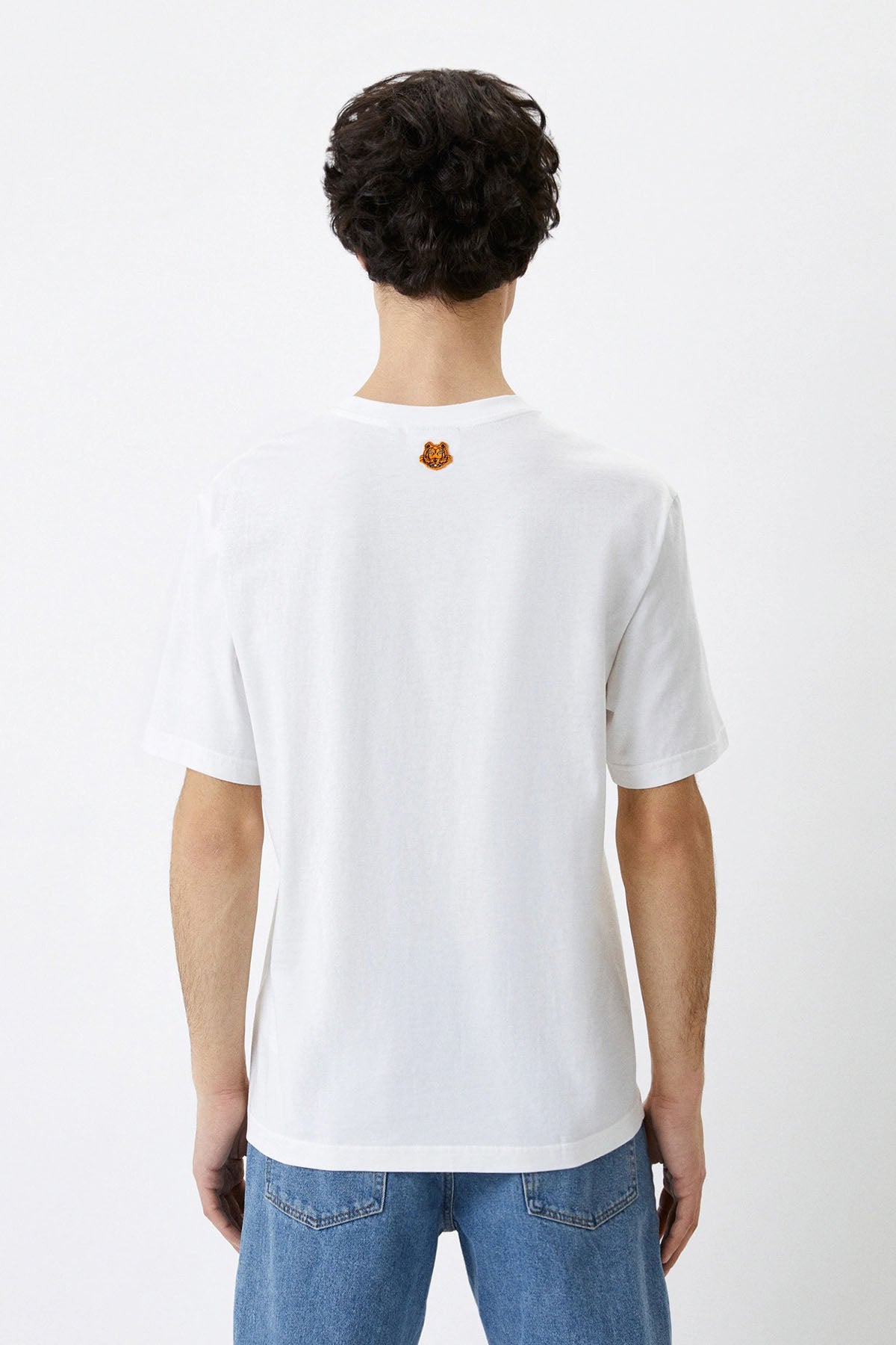 Kenzo Yuvarlak Yaka Kaplan Logolu T-shirt-Libas Trendy Fashion Store