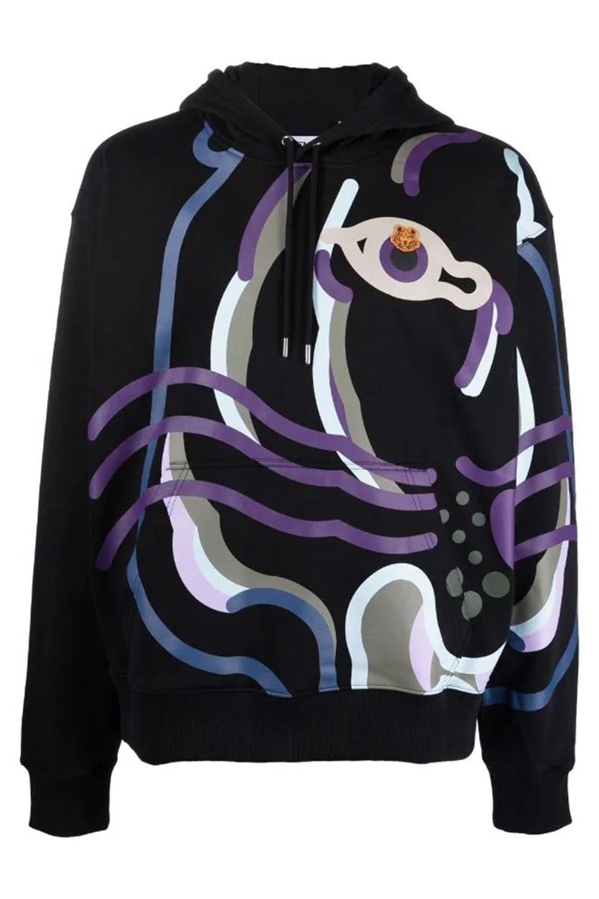 Kenzo Geniş Kesim Kaplan Logolu Kapüşonlu Sweatshirt-Libas Trendy Fashion Store