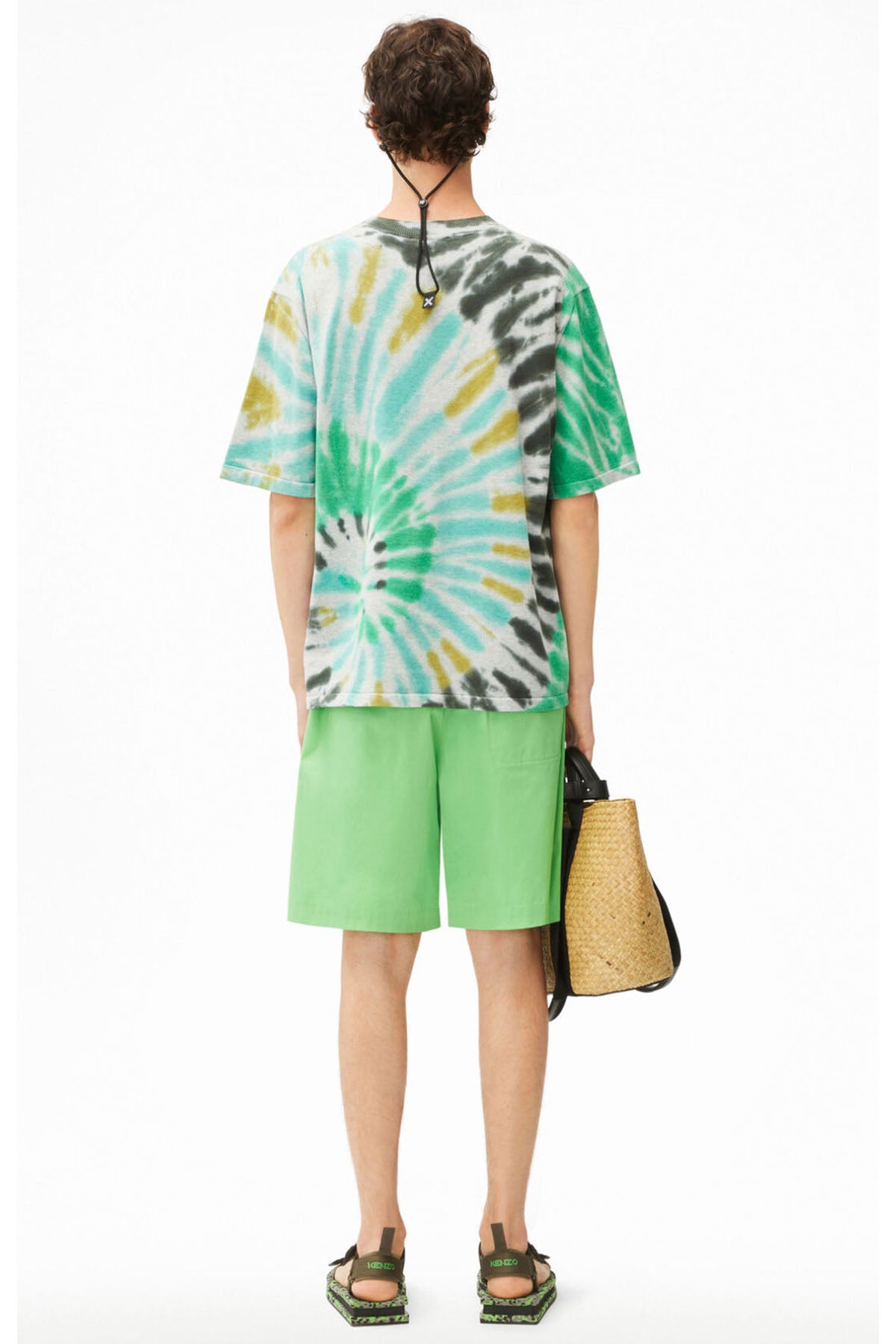 Kenzo Geniş Kesim Kaplan Logolu Triko T-shirt-Libas Trendy Fashion Store