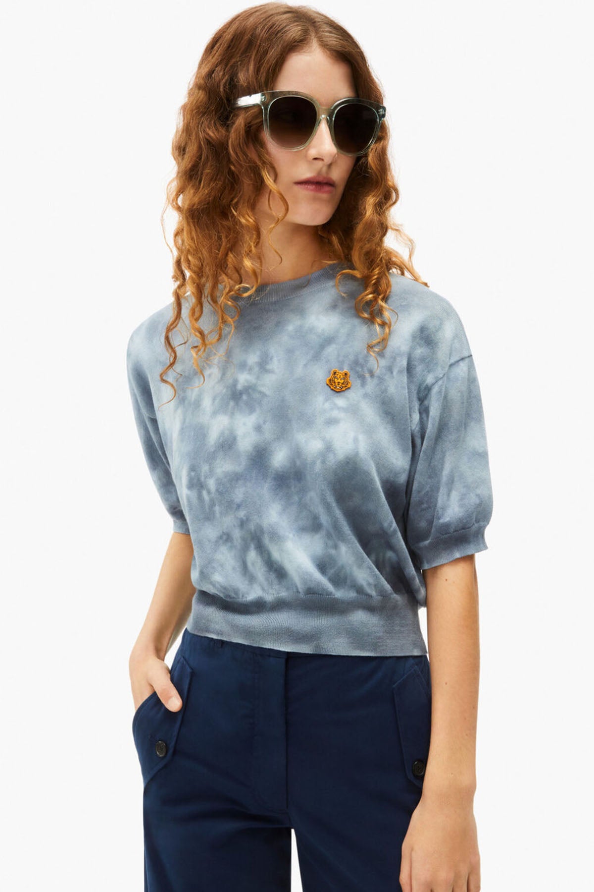 Kenzo Kaplan Logolu Batik Triko T-shirt-Libas Trendy Fashion Store