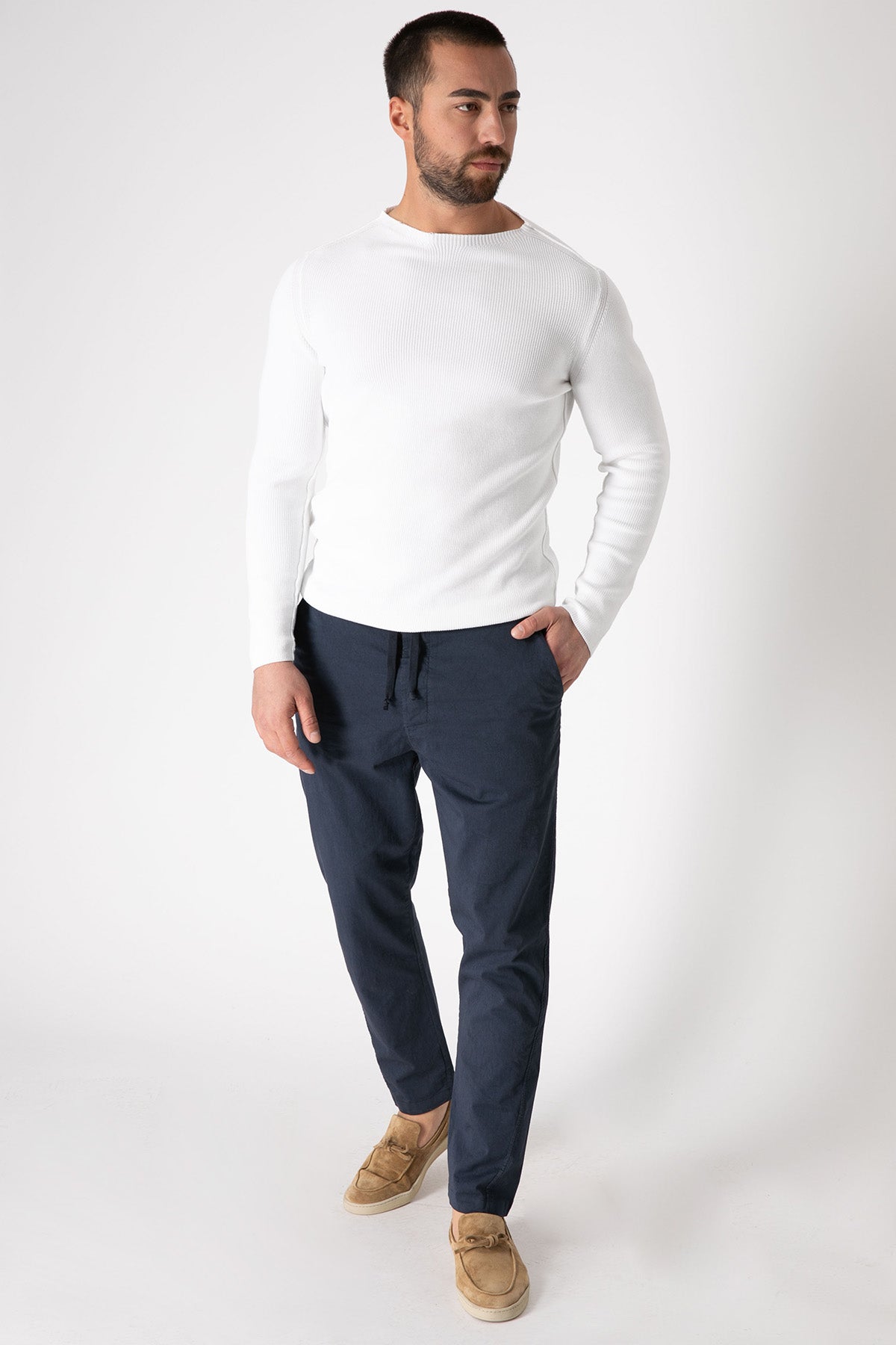 Transit Beli Lastikli Jogger Pantolon-Libas Trendy Fashion Store