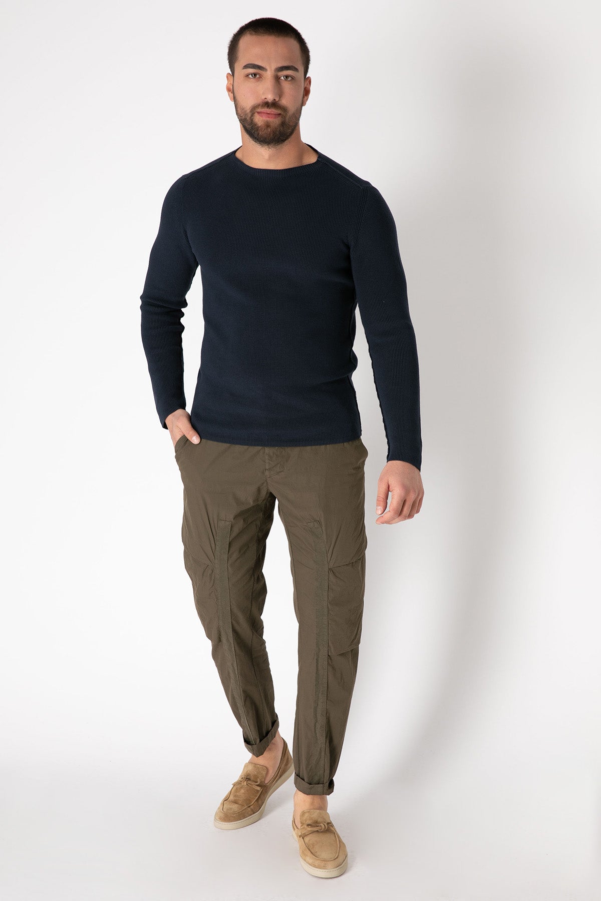 Transit Yuvarlak Yaka Örgü Triko-Libas Trendy Fashion Store