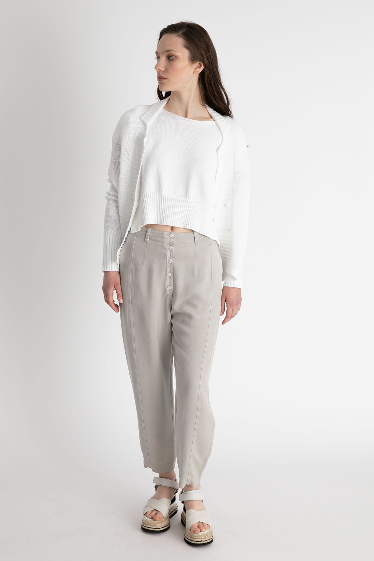 Transit Yüksek Bel Geniş Kesim Pantolon-Libas Trendy Fashion Store