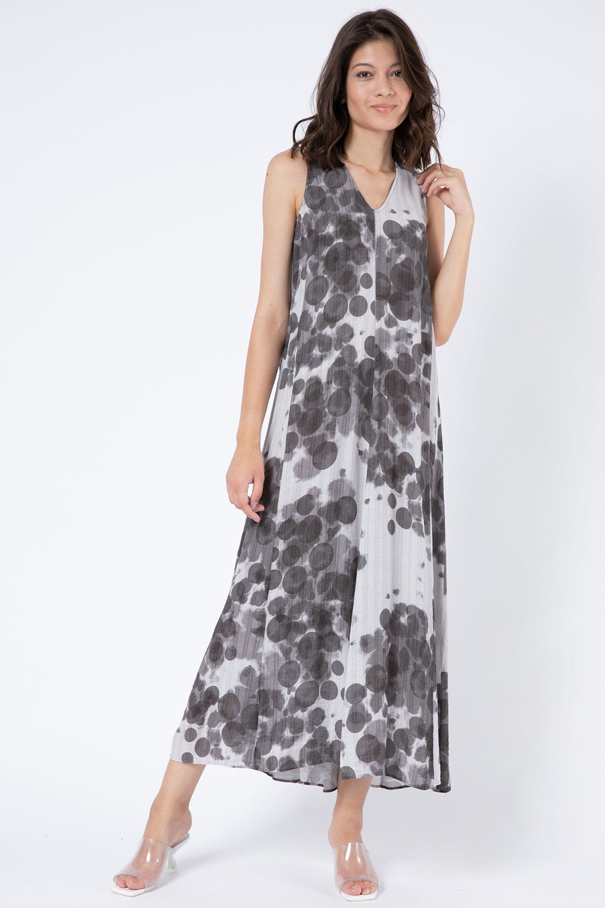 Transit Desenli Maxi Elbise-Libas Trendy Fashion Store