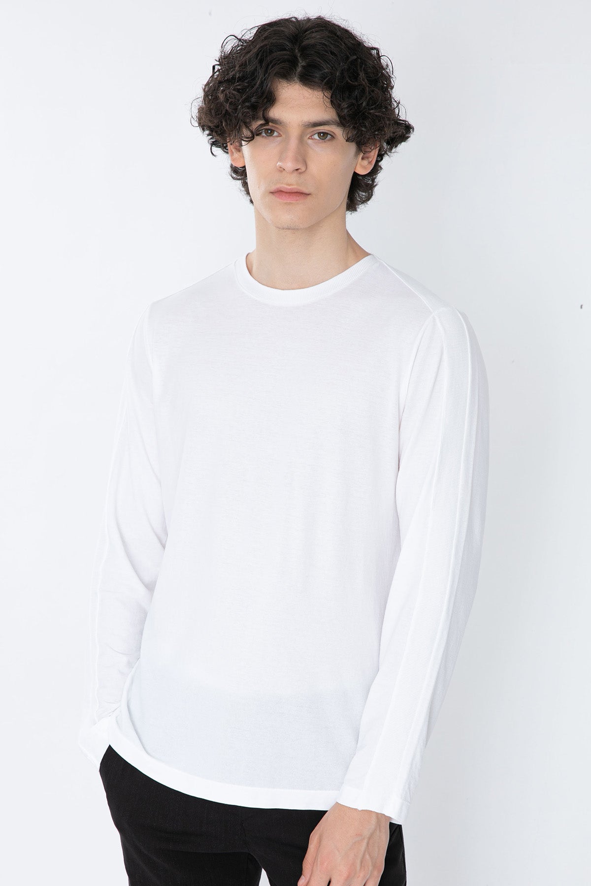 Transit Yuvarlak Yaka Uzun Kollu T-shirt-Libas Trendy Fashion Store