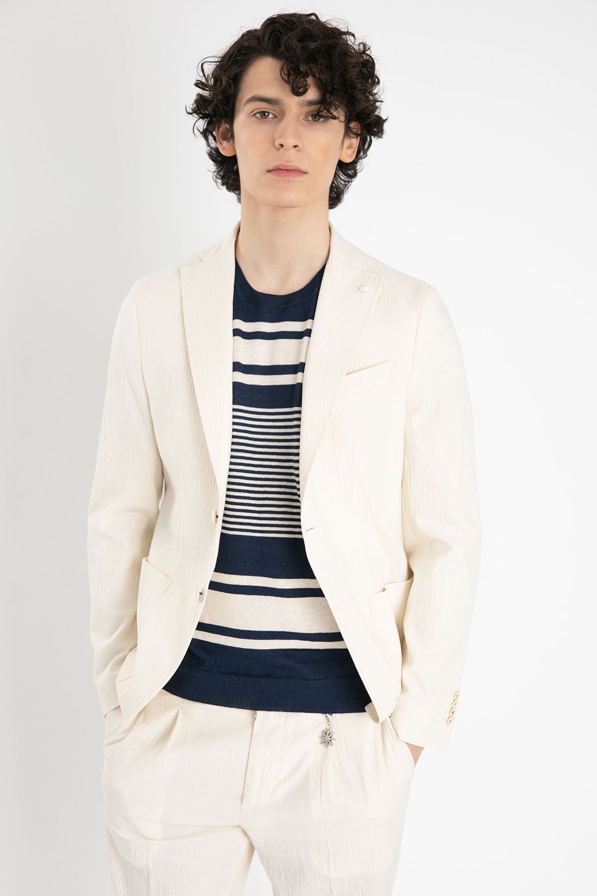 Manuel Ritz Çift Düğme Gofre Ceket-Libas Trendy Fashion Store