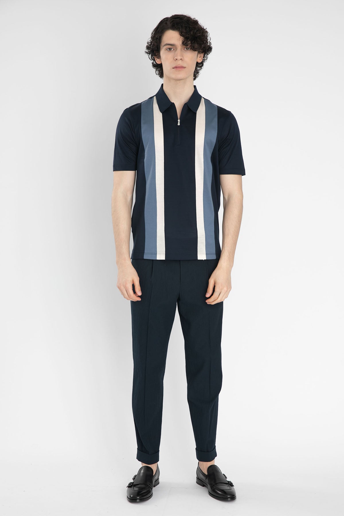 Manuel Ritz Tek Pile Duble Paça Gofre Pantolon-Libas Trendy Fashion Store