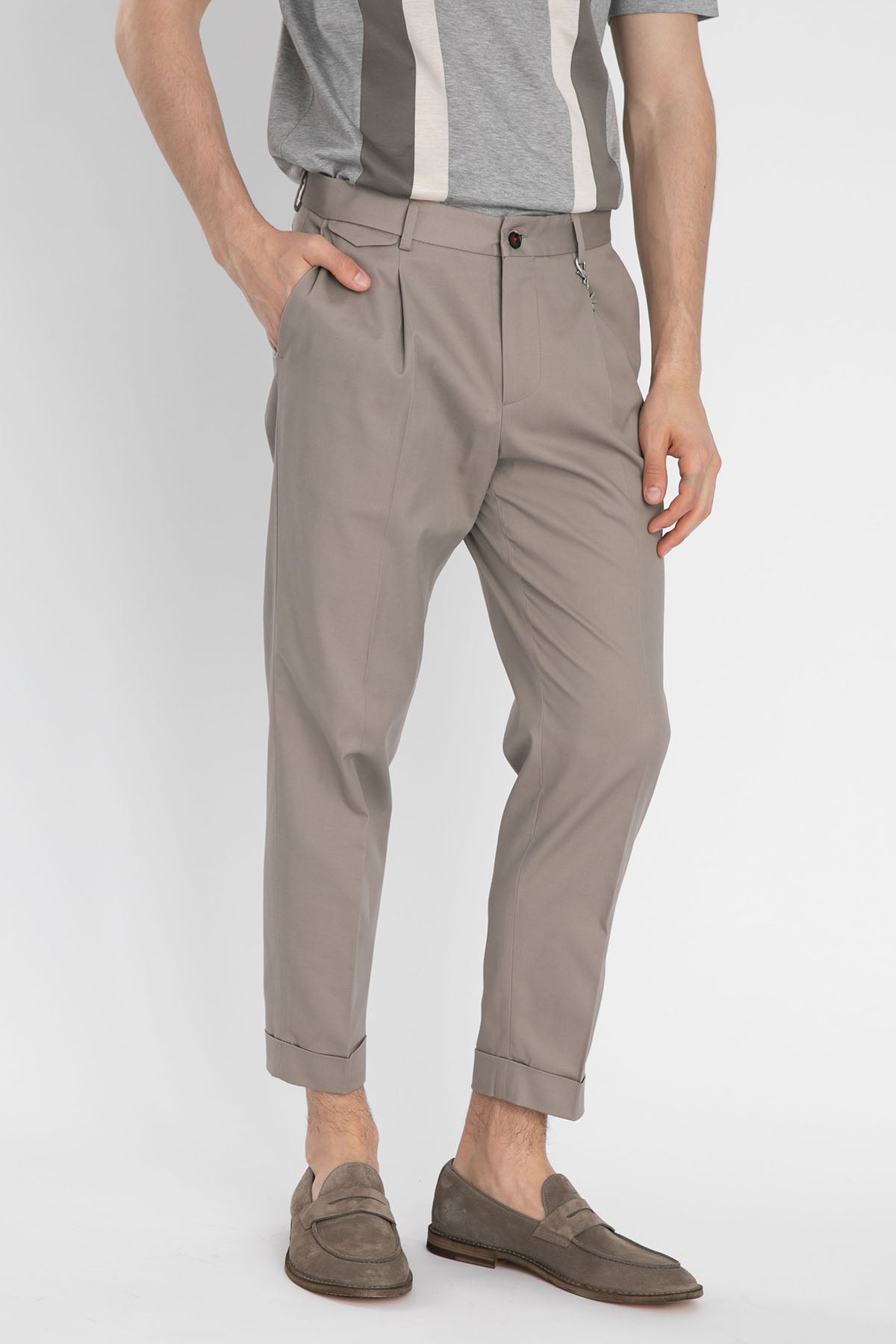 Manuel Ritz Tek Pile Duble Paça Pantolon-Libas Trendy Fashion Store