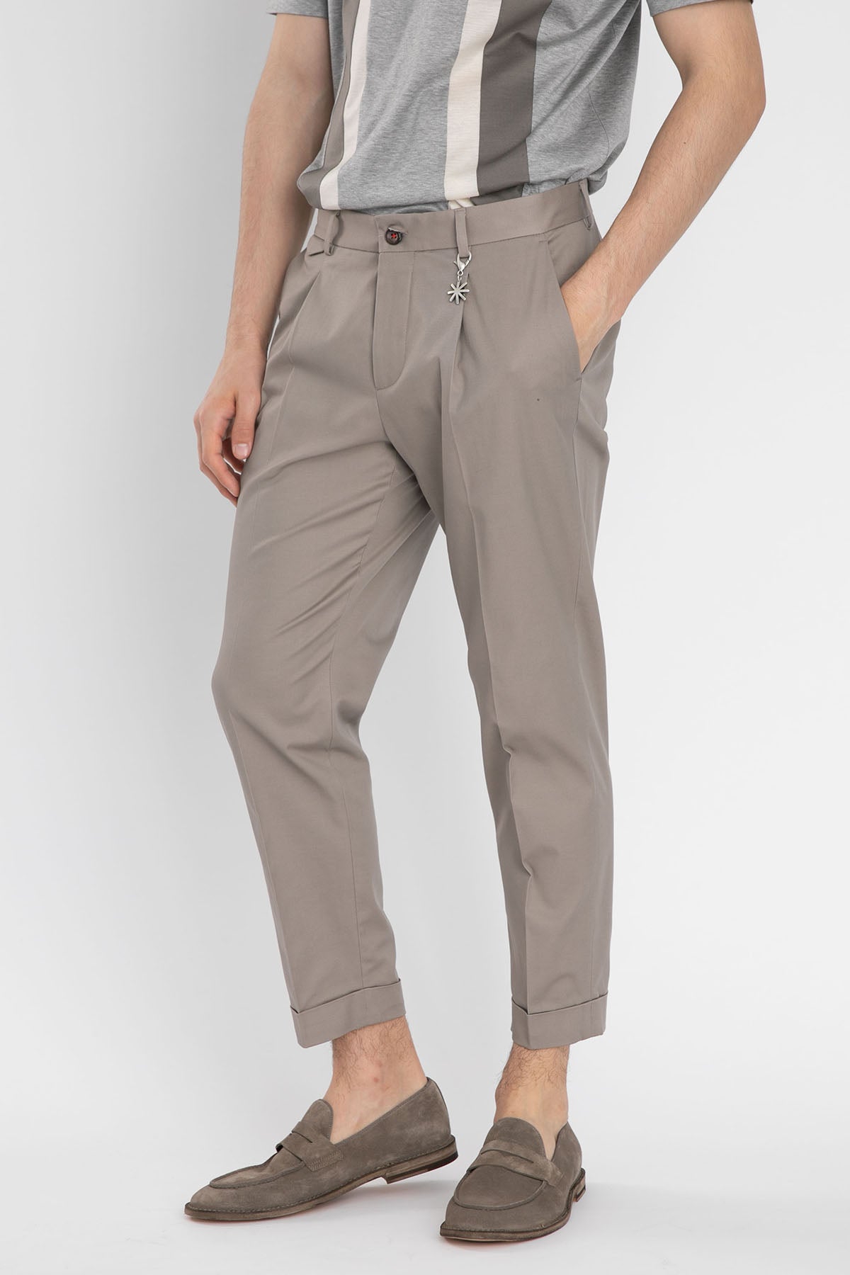 Manuel Ritz Tek Pile Duble Paça Pantolon-Libas Trendy Fashion Store