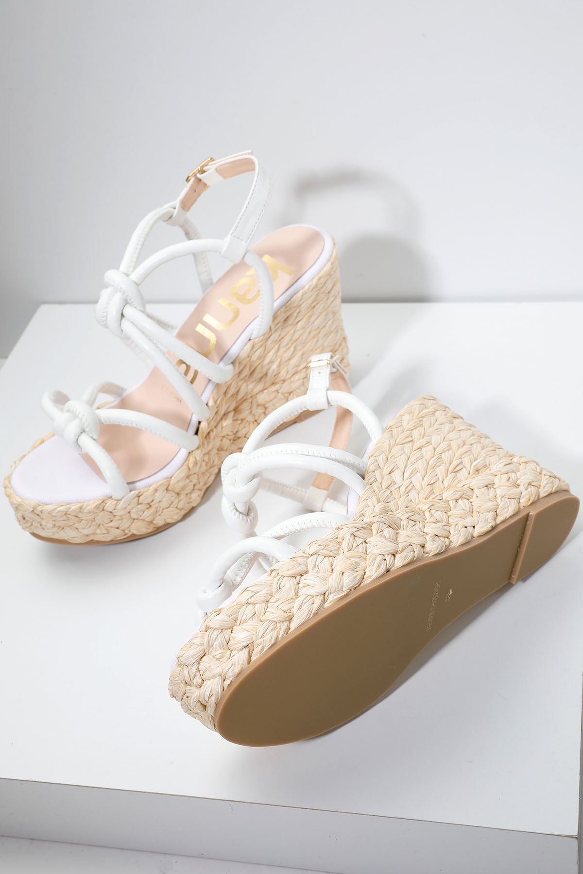 Kanna Hasır Dolgu Topuklu Sandalet-Libas Trendy Fashion Store