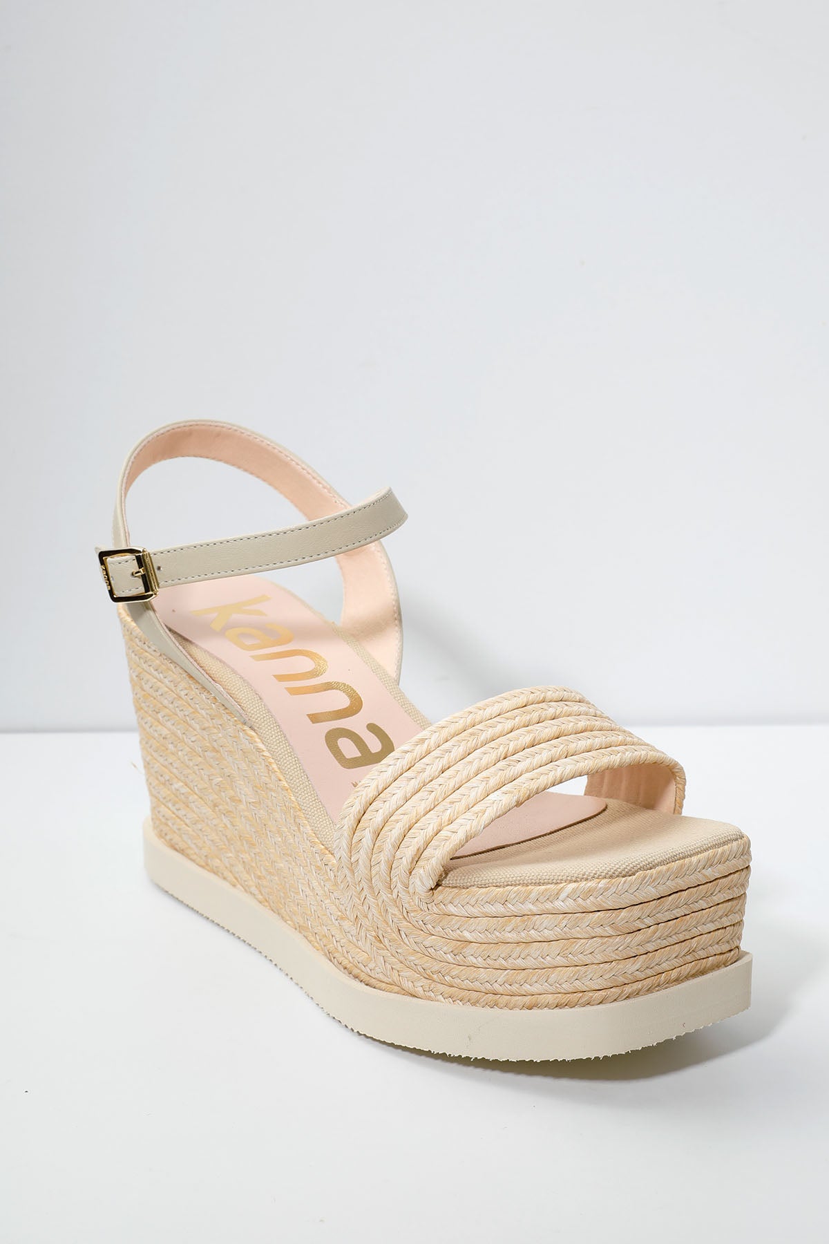 Kanna Küt Burun Dolgu Topuk Hasır Sandalet-Libas Trendy Fashion Store