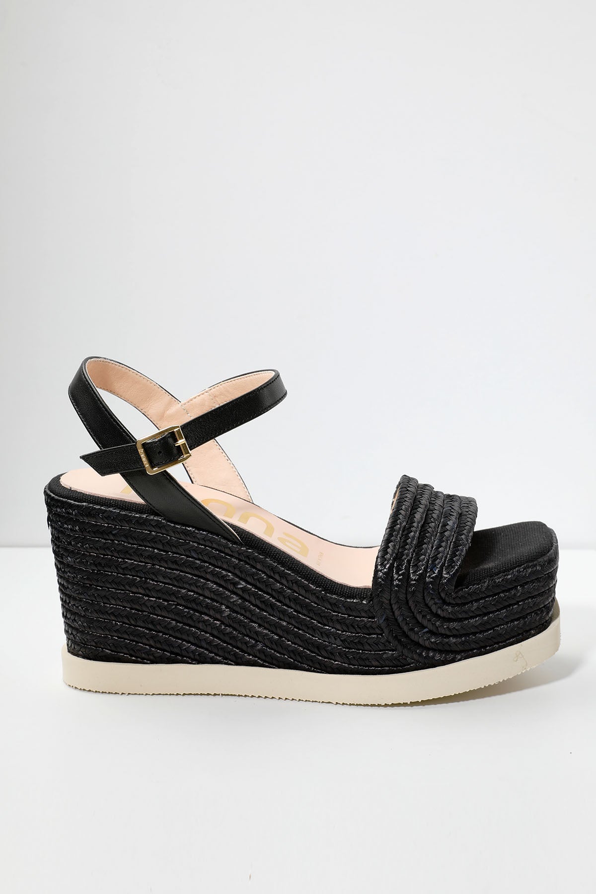 Kanna Küt Burun Dolgu Topuk Hasır Sandalet-Libas Trendy Fashion Store