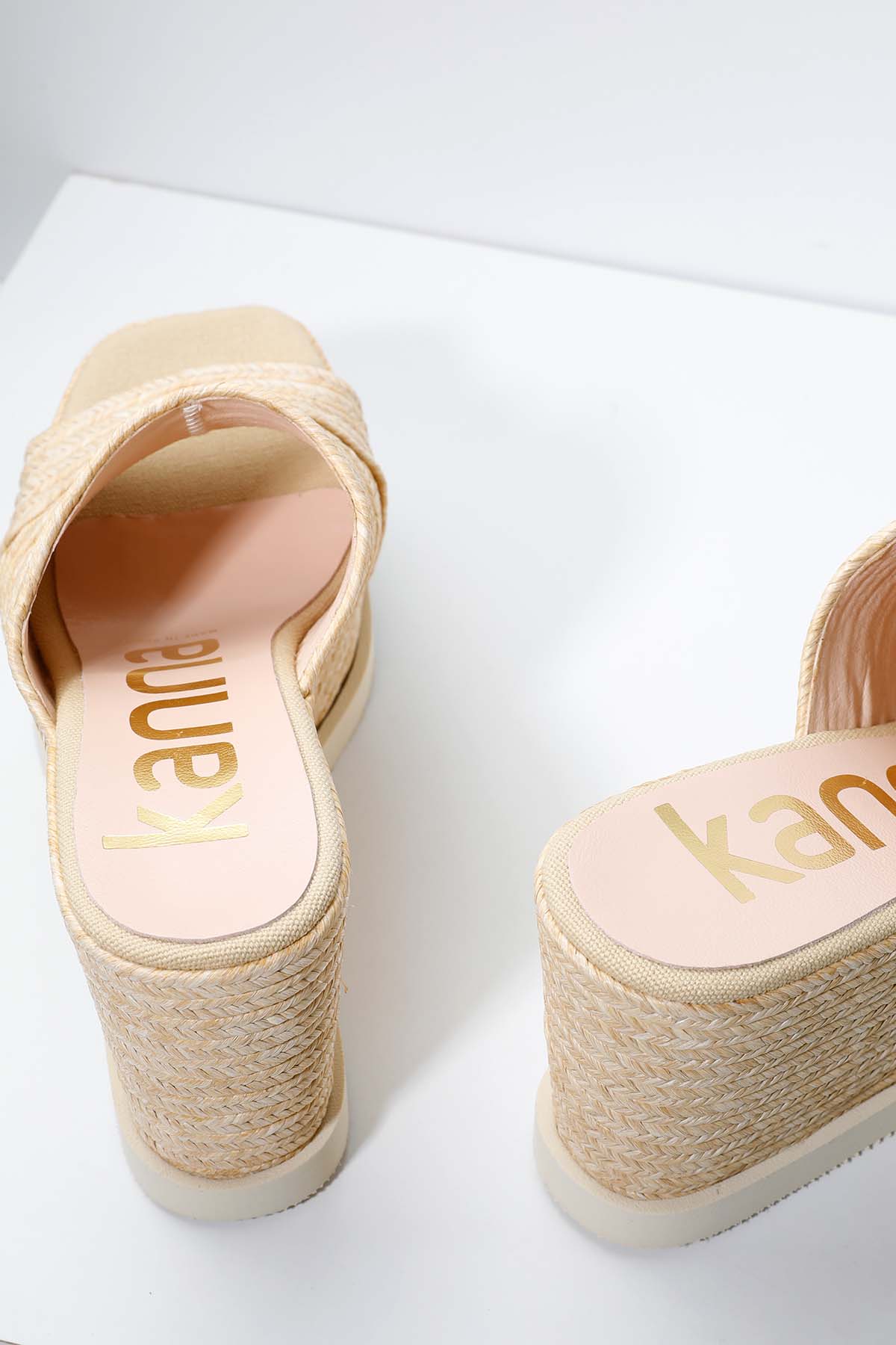 Kanna Platform Tabanlı Hasır Terlik-Libas Trendy Fashion Store