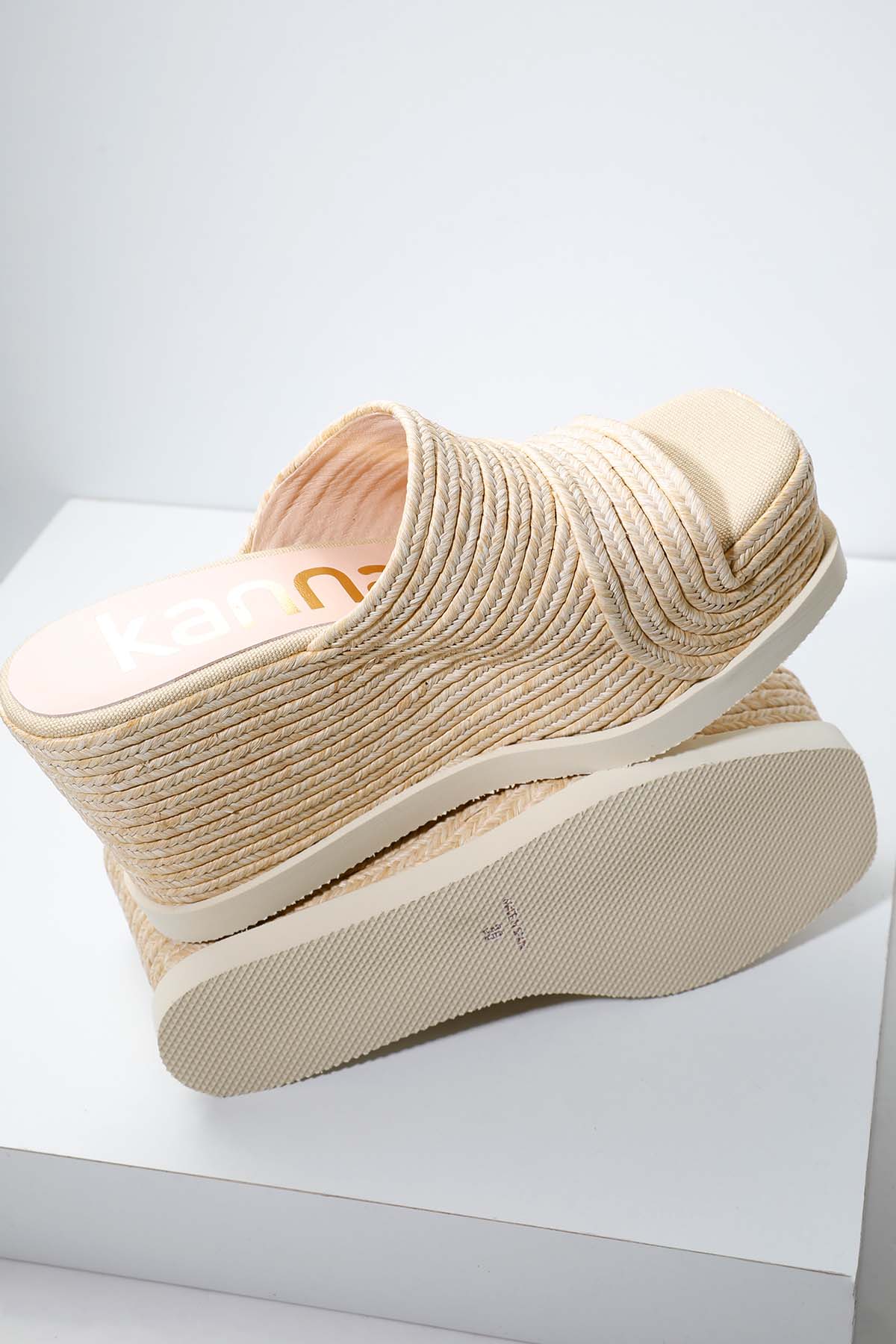 Kanna Platform Tabanlı Hasır Terlik-Libas Trendy Fashion Store