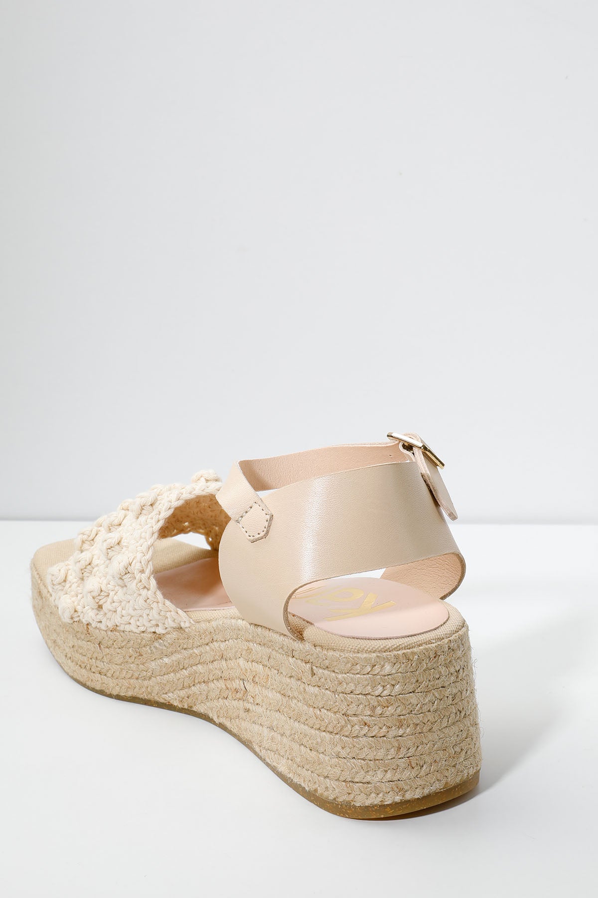 Kanna Küt Burun Platform Taban Örgü Detaylı Sandalet-Libas Trendy Fashion Store