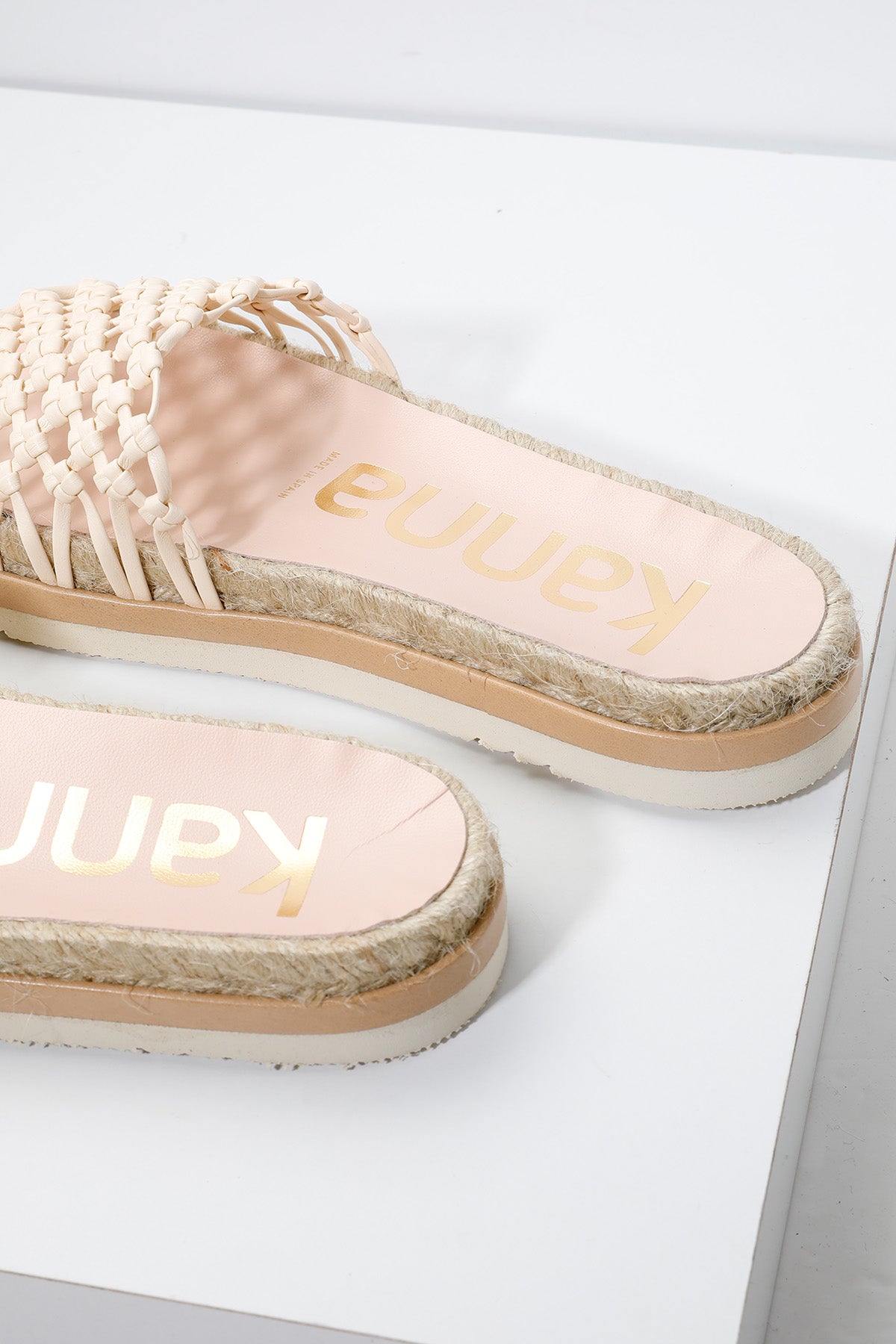 Kanna Örgü Detaylı Deri Terlik-Libas Trendy Fashion Store