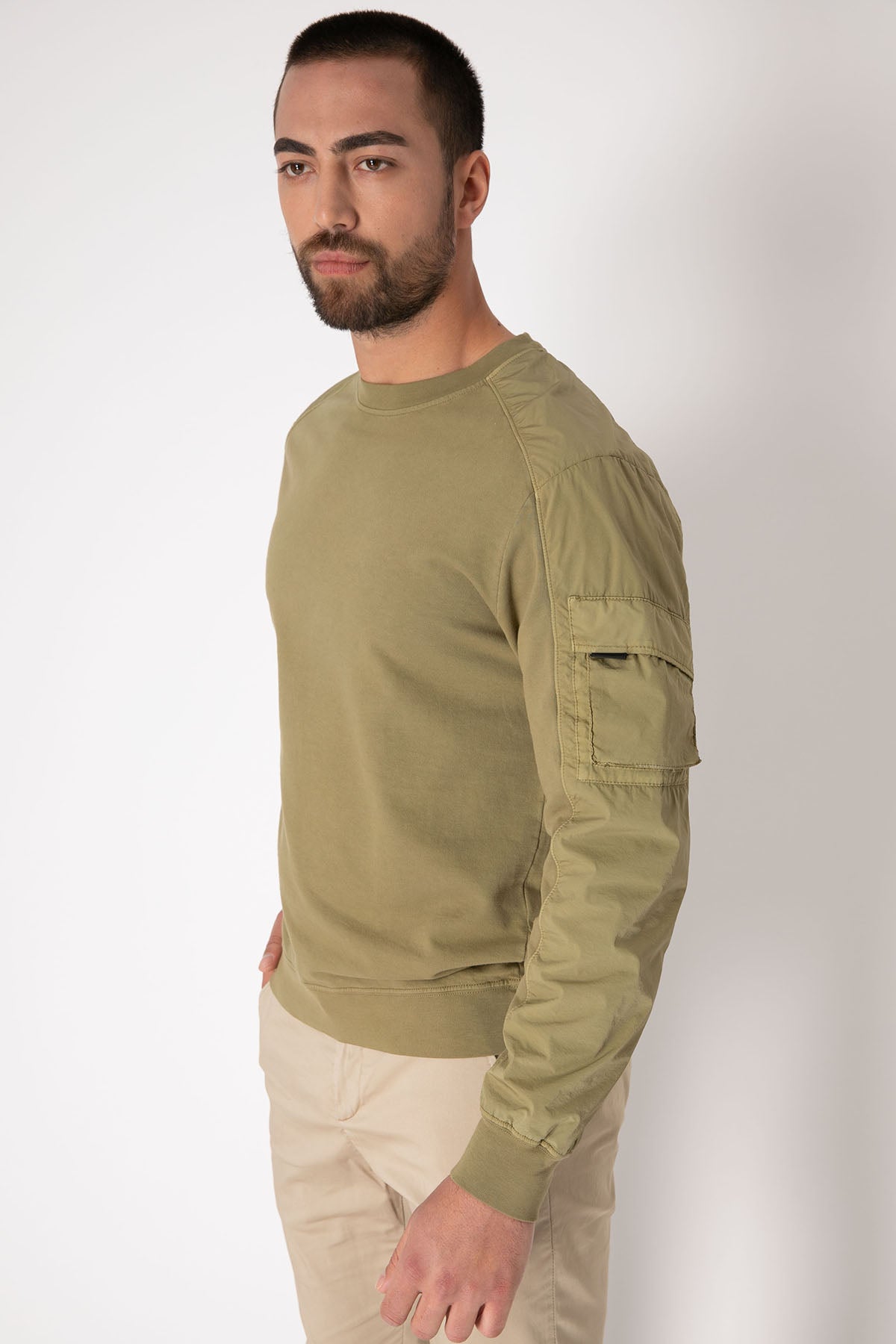 Dondup Cep Detaylı Yuvarlak Yaka Sweatshirt-Libas Trendy Fashion Store