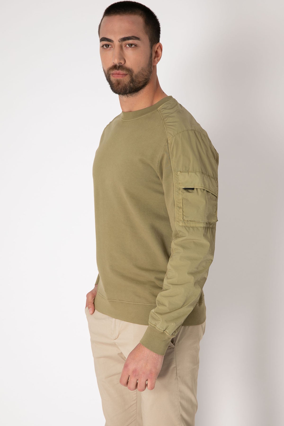 Dondup Cep Detaylı Yuvarlak Yaka Sweatshirt-Libas Trendy Fashion Store