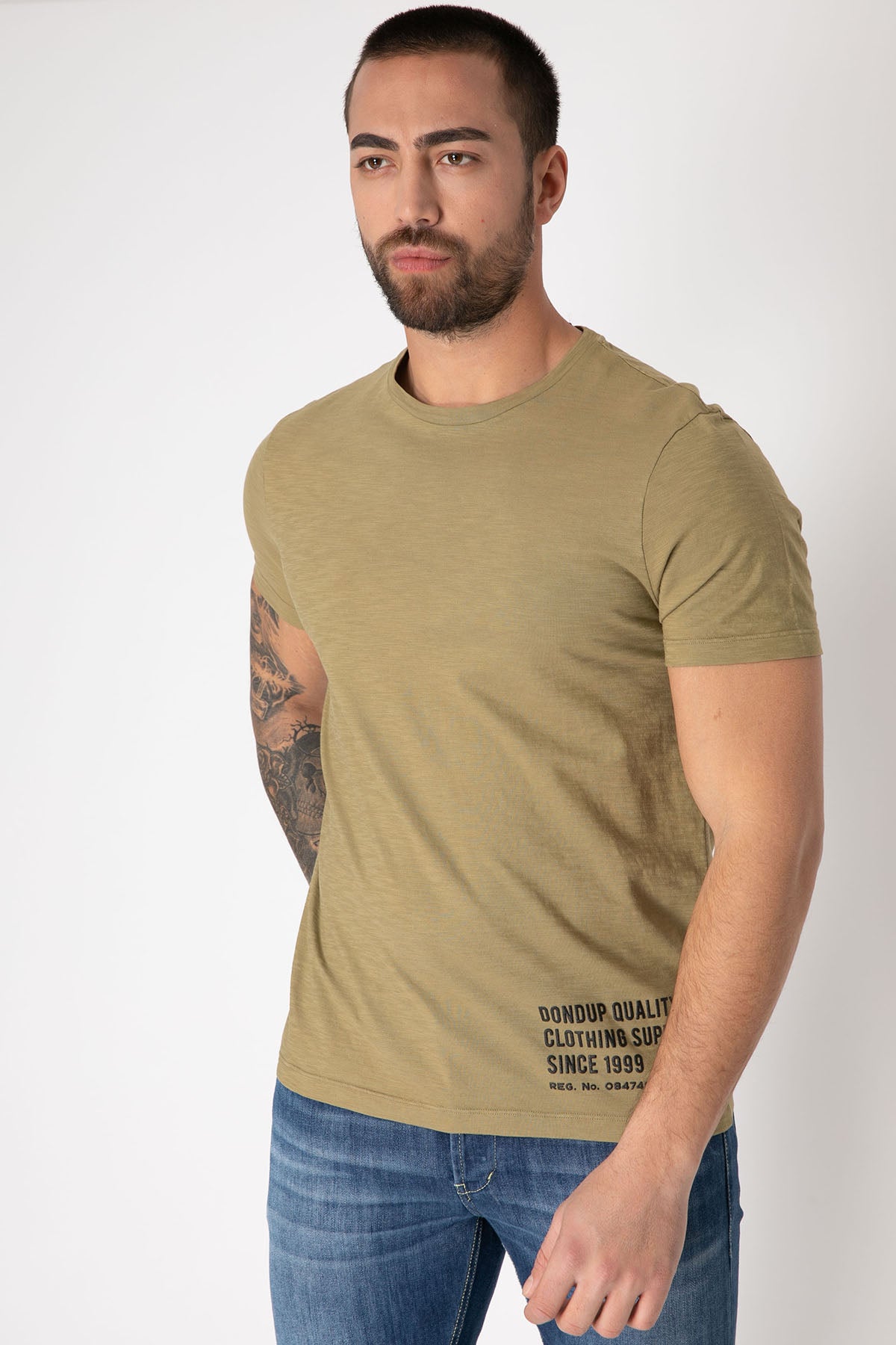 Dondup Yazı Detaylı Yuvarlak Yaka T-shirt-Libas Trendy Fashion Store