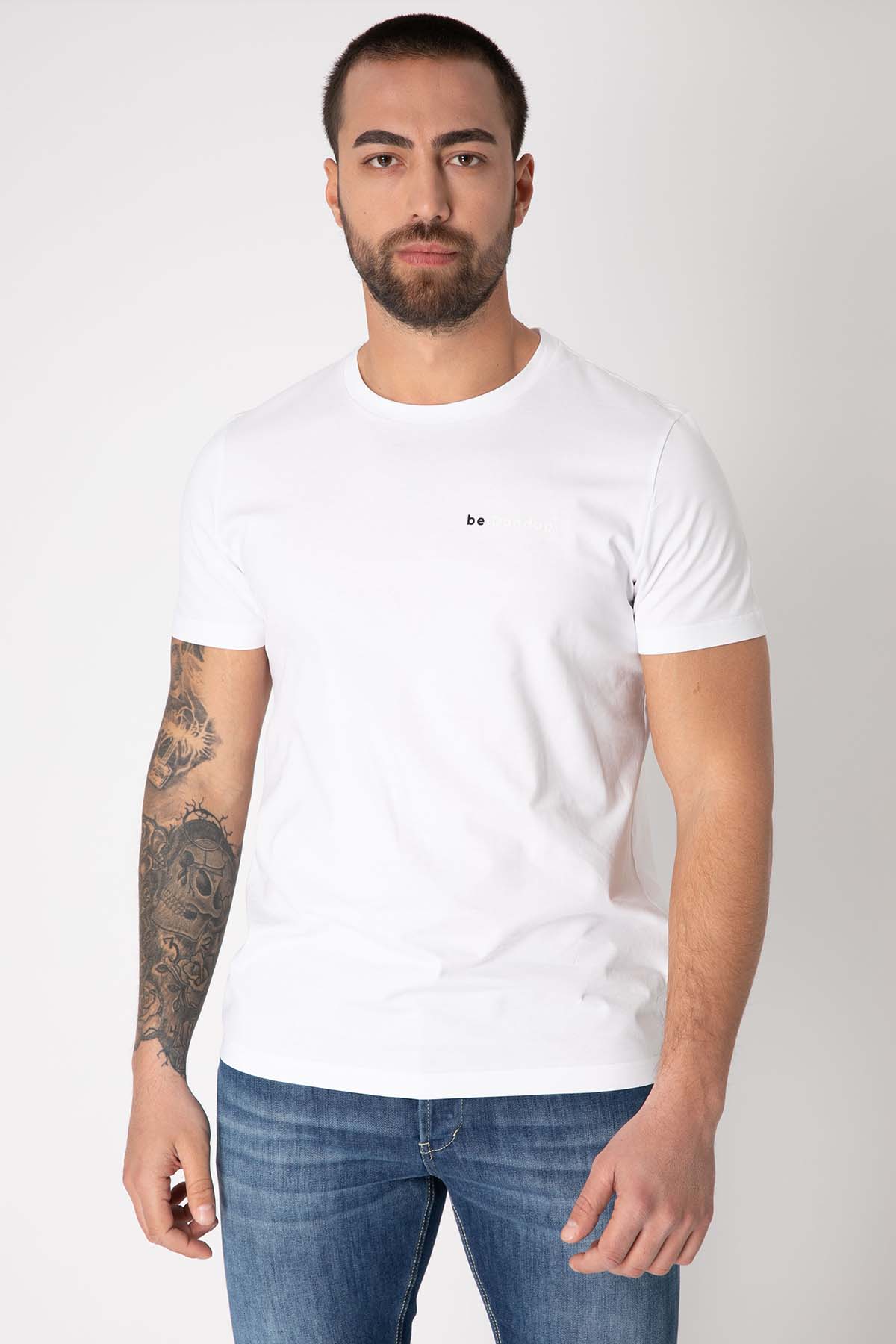 Dondup Logolu Yuvarlak Yaka T-shirt-Libas Trendy Fashion Store