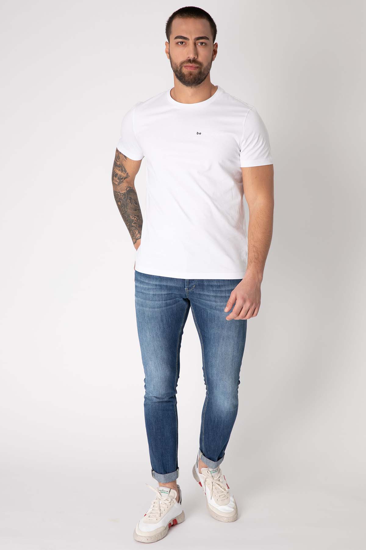 Dondup Logolu Yuvarlak Yaka T-shirt-Libas Trendy Fashion Store