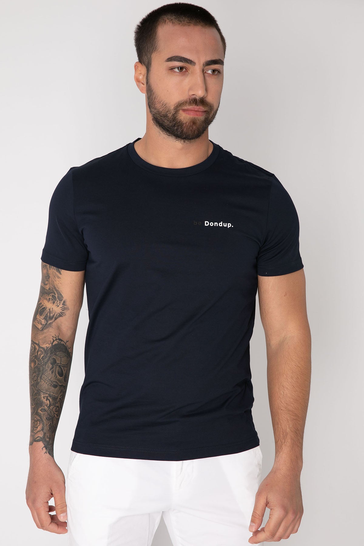 Dondup Logolu Yuvarlak Yaka T-shirt-Libas Trendy Fashion Store