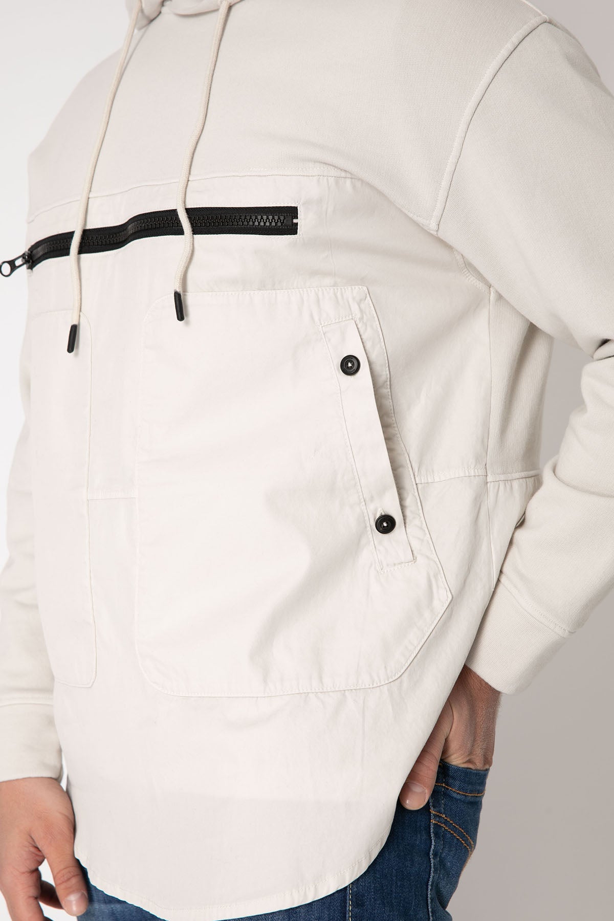 Dondup Fermuar Detaylı Geniş Kesim Kapüşonlu Sweatshirt-Libas Trendy Fashion Store