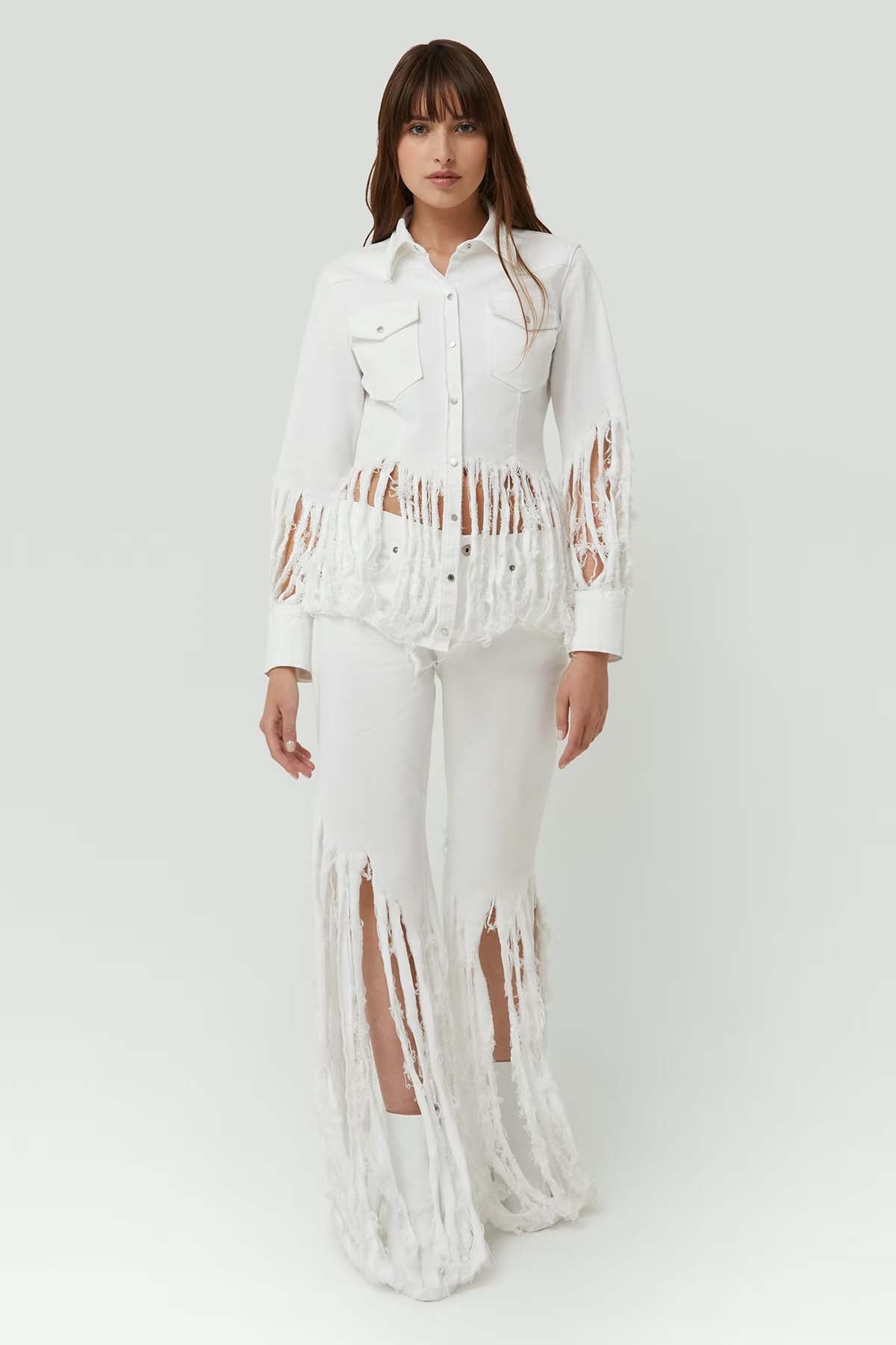 Dondup Yırtık Detaylı Gömlek Ceket-Libas Trendy Fashion Store