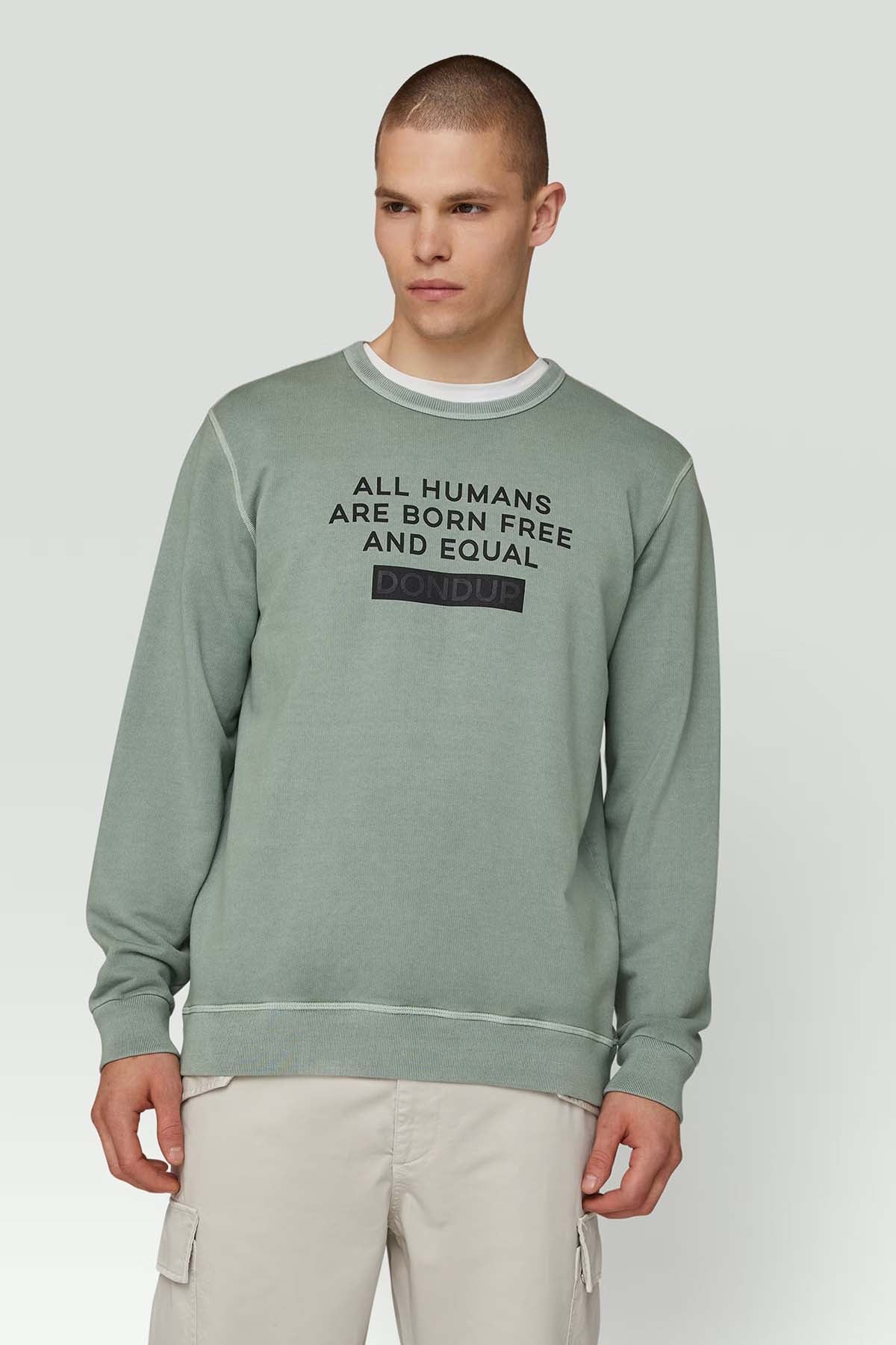 Dondup Yuvarlak Yaka Logolu Yıkamalı Sweatshirt-Libas Trendy Fashion Store