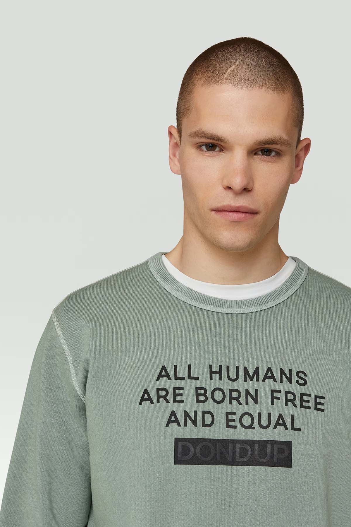 Dondup Yuvarlak Yaka Logolu Yıkamalı Sweatshirt-Libas Trendy Fashion Store