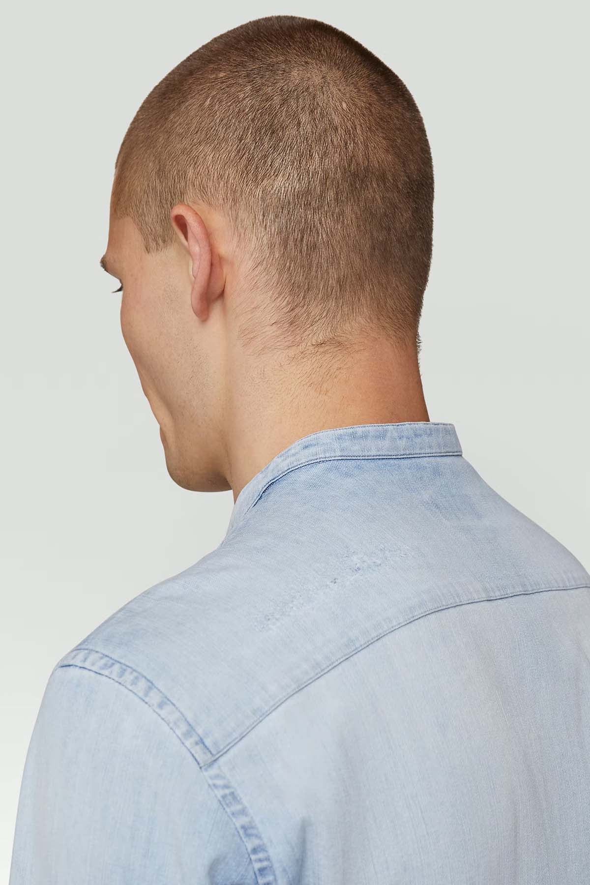 Dondup Regular Fit Hakim Yaka Streç Denim Gömlek-Libas Trendy Fashion Store