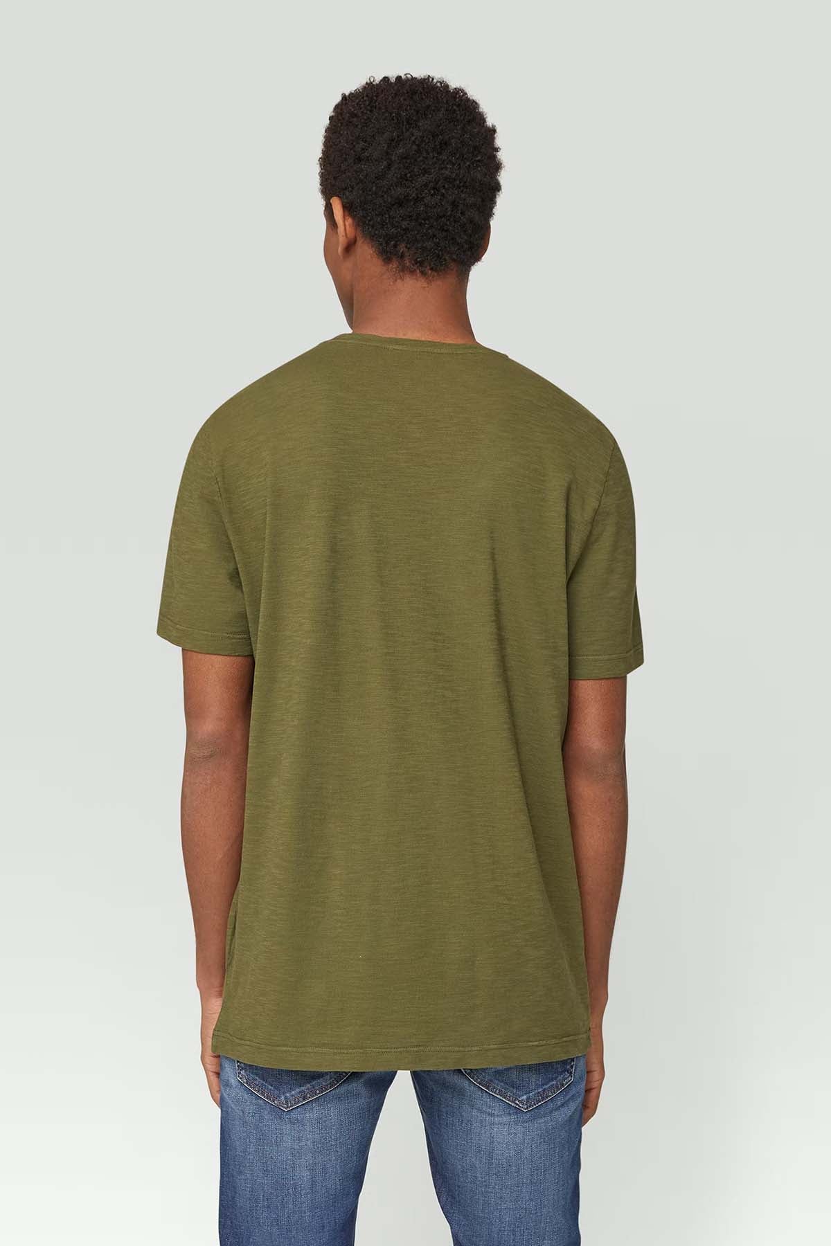 Dondup Yuvarlak Yaka Cep Detaylı Logolu T-shirt-Libas Trendy Fashion Store