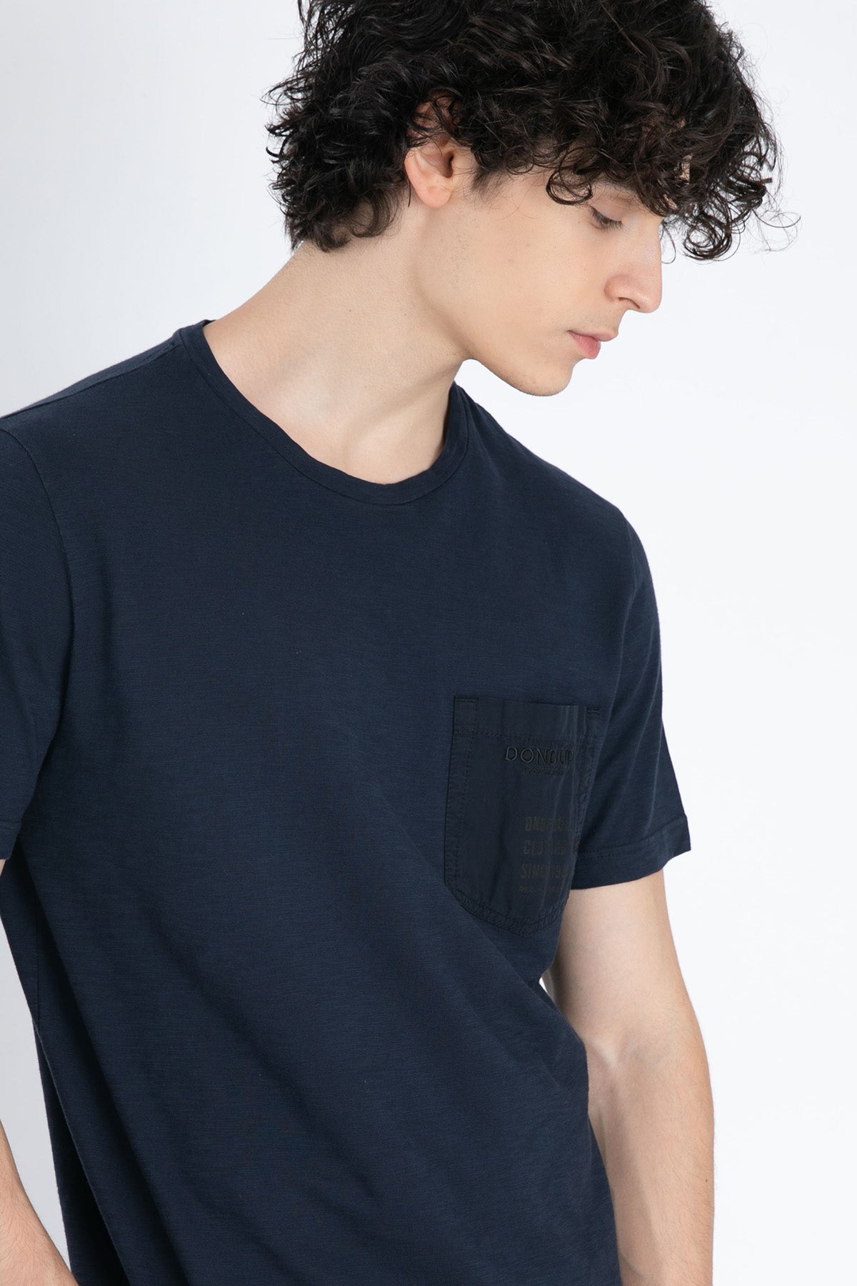 Dondup Yuvarlak Yaka Cep Detaylı Logolu T-shirt-Libas Trendy Fashion Store