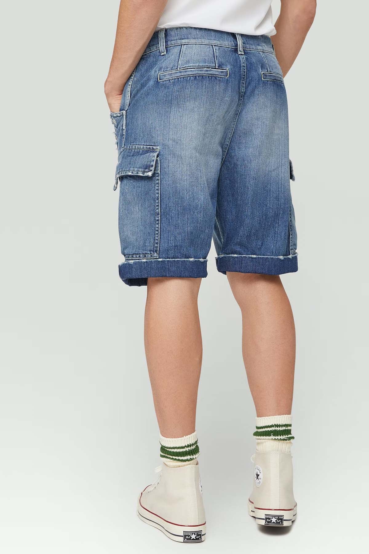 Dondup Raul Loose Fit Yırtık Detaylı Jean Şort-Libas Trendy Fashion Store