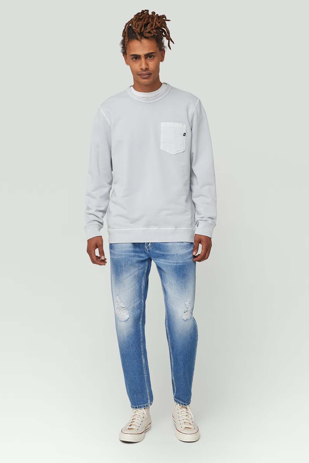 Dondup Yuvarlak Yaka Cep Detaylı Sweatshirt-Libas Trendy Fashion Store