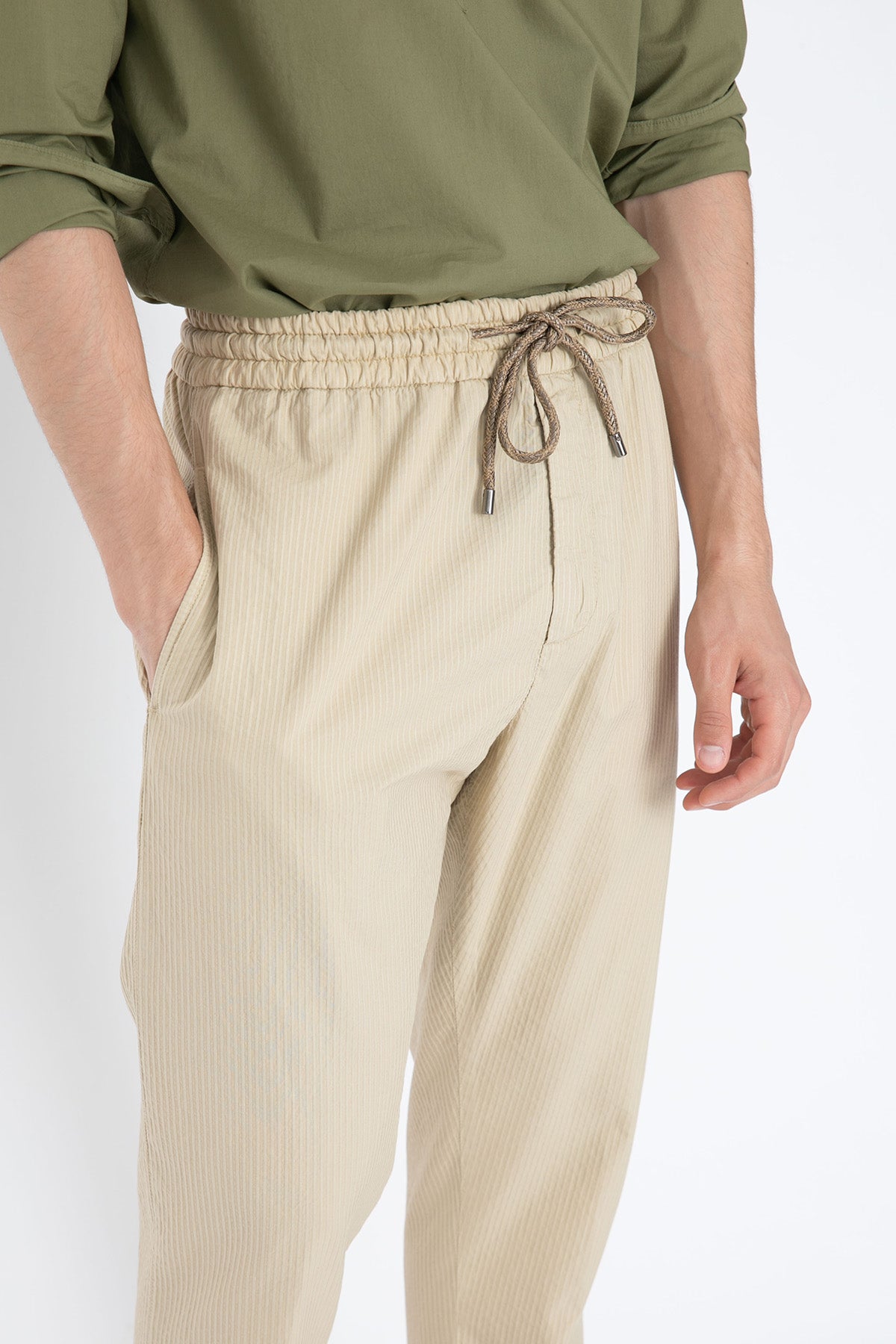 Dondup Beli Lastikli Çizgili Pantolon-Libas Trendy Fashion Store