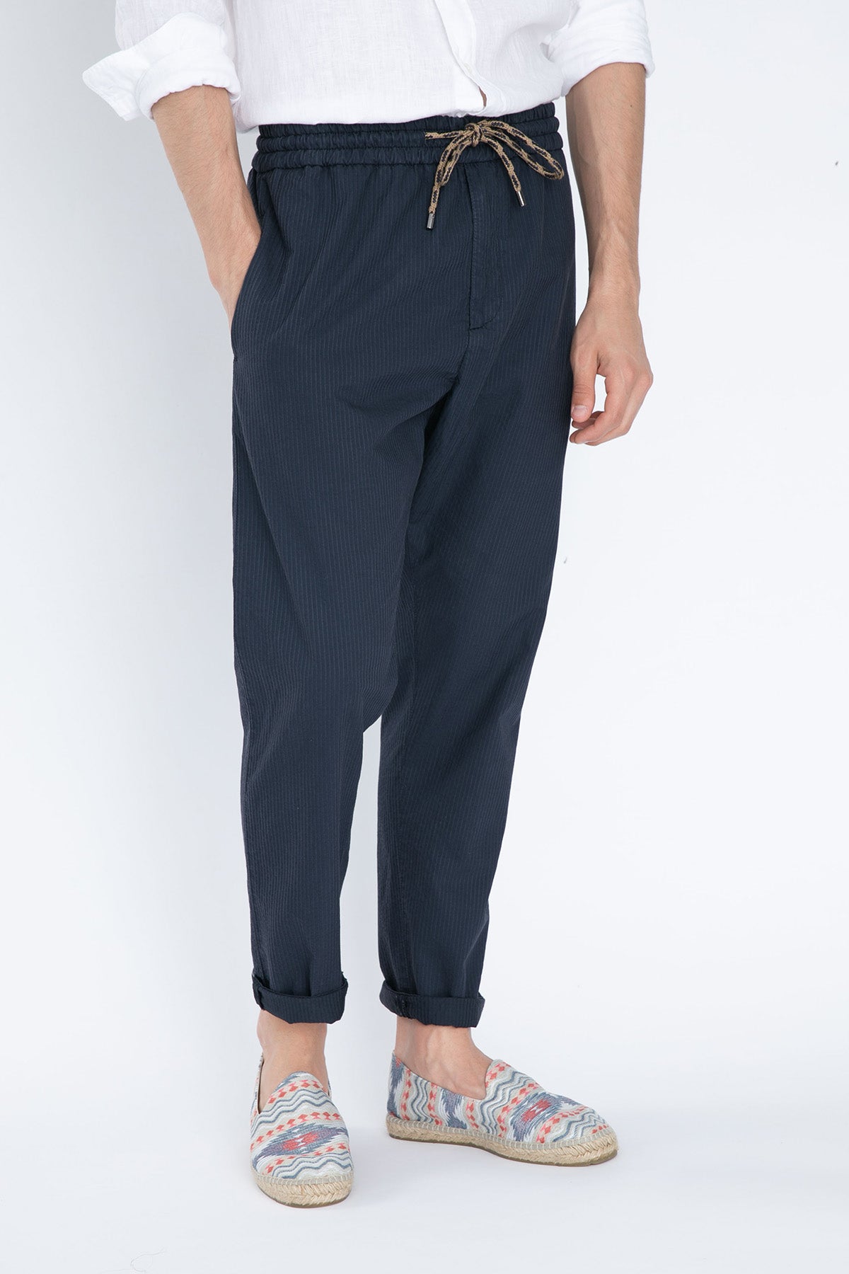 Dondup Beli Lastikli Çizgili Pantolon-Libas Trendy Fashion Store