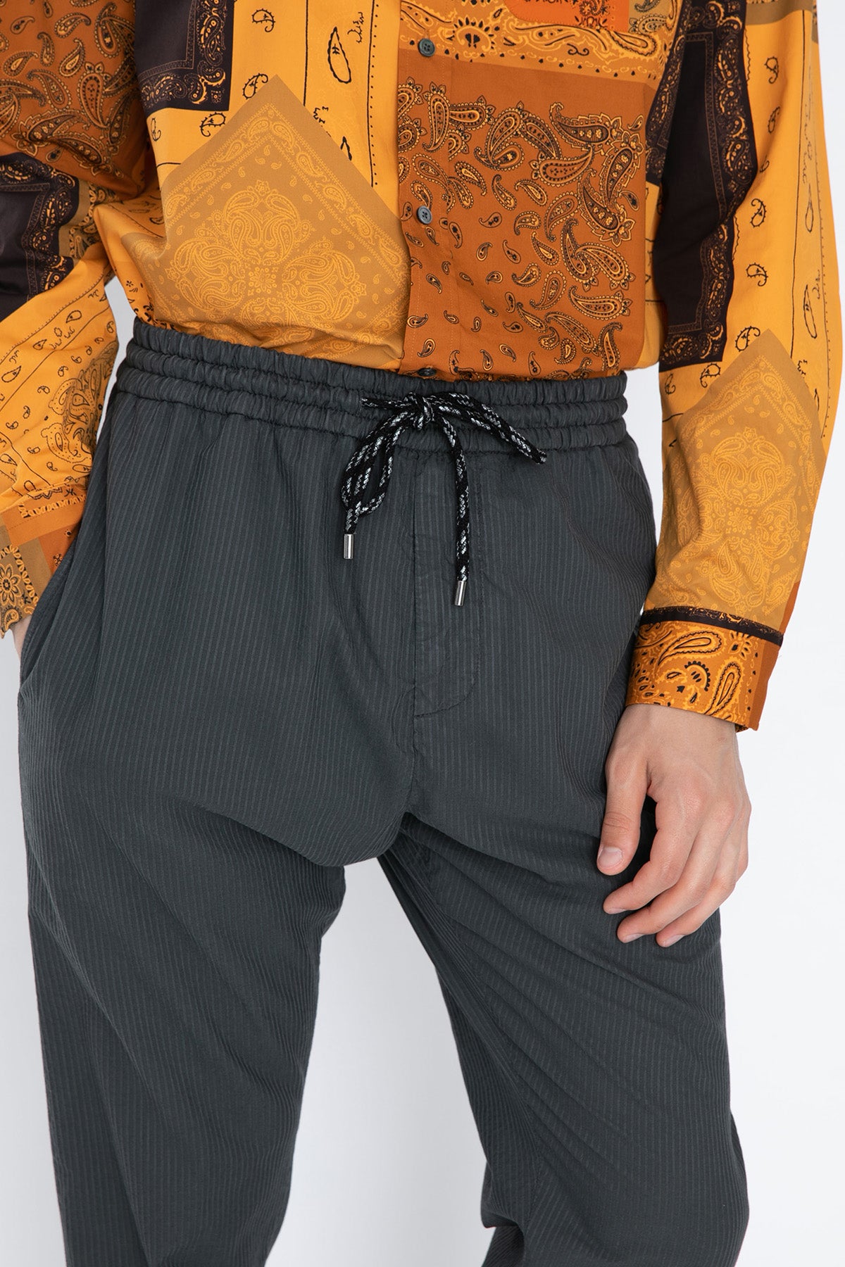 Dondup Beli Lastikli Çizgili Pantolon-Libas Trendy Fashion Store