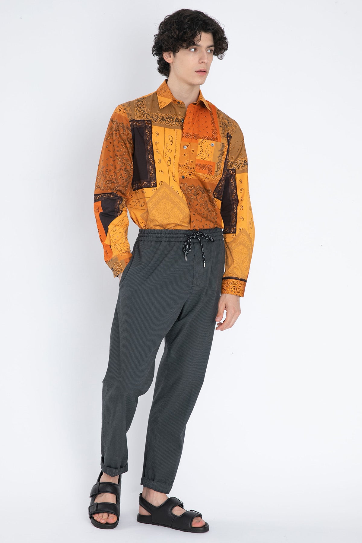 Dondup Beli Lastikli Çizgili Pantolon-Libas Trendy Fashion Store