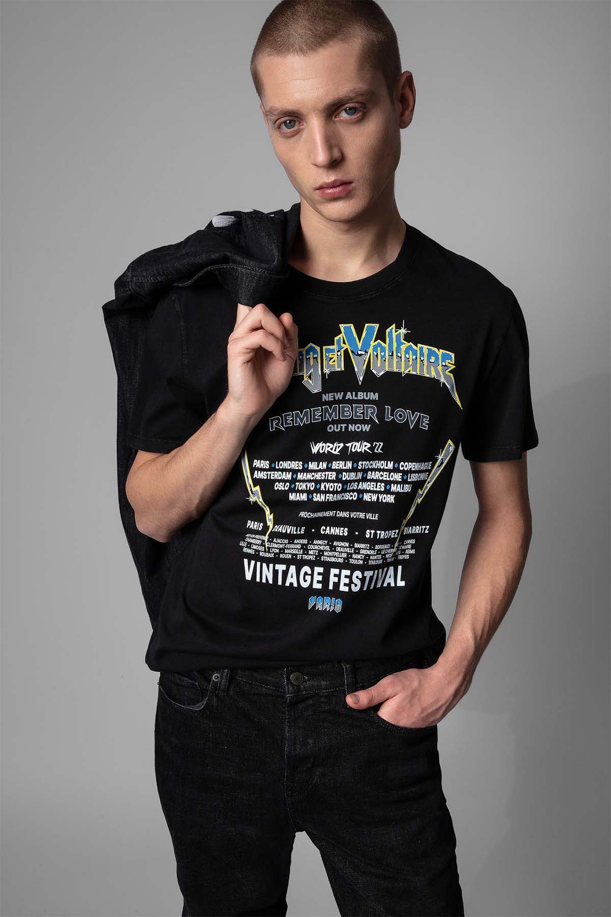 Zadig & Voltaire Yuvarlak Yaka Baskılı T-shirt-Libas Trendy Fashion Store