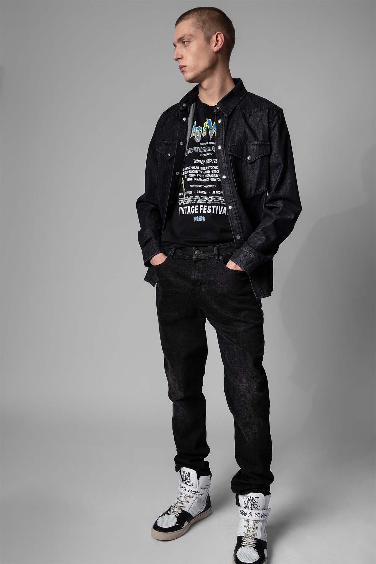 Zadig & Voltaire Yuvarlak Yaka Baskılı T-shirt-Libas Trendy Fashion Store